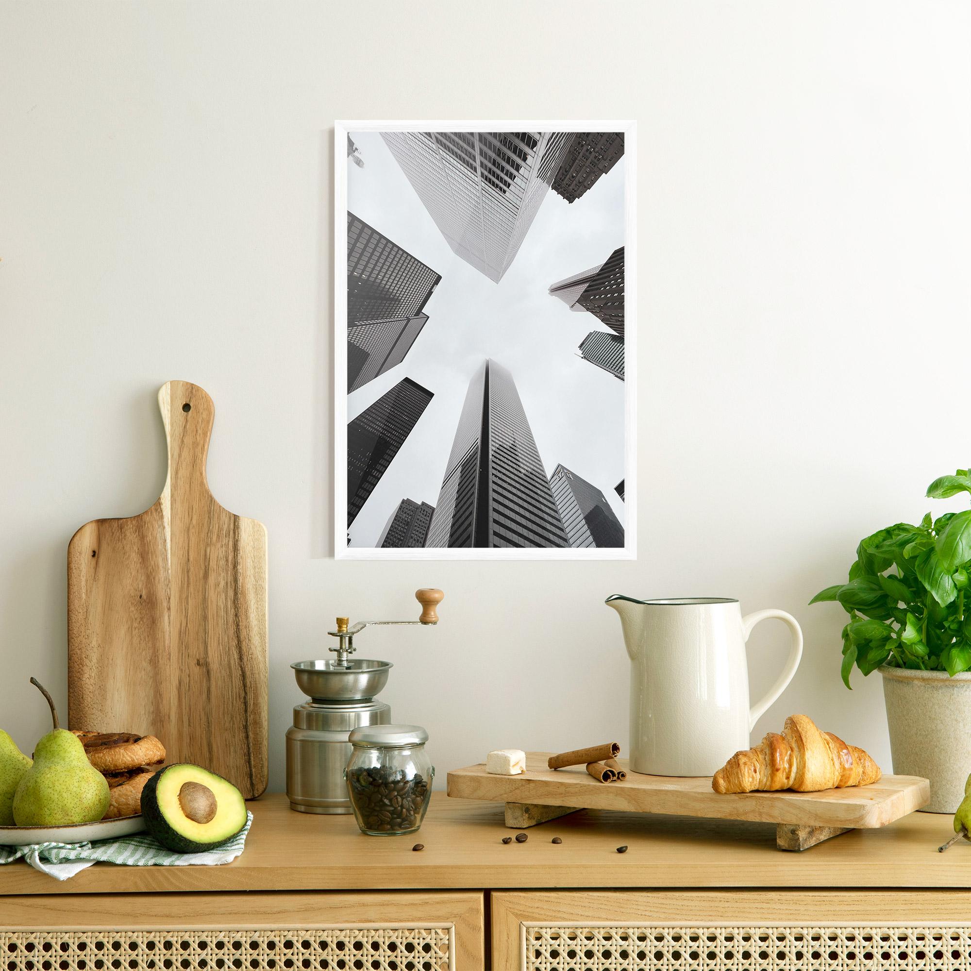 Gerahmte Poster High Grey Building mockup 8