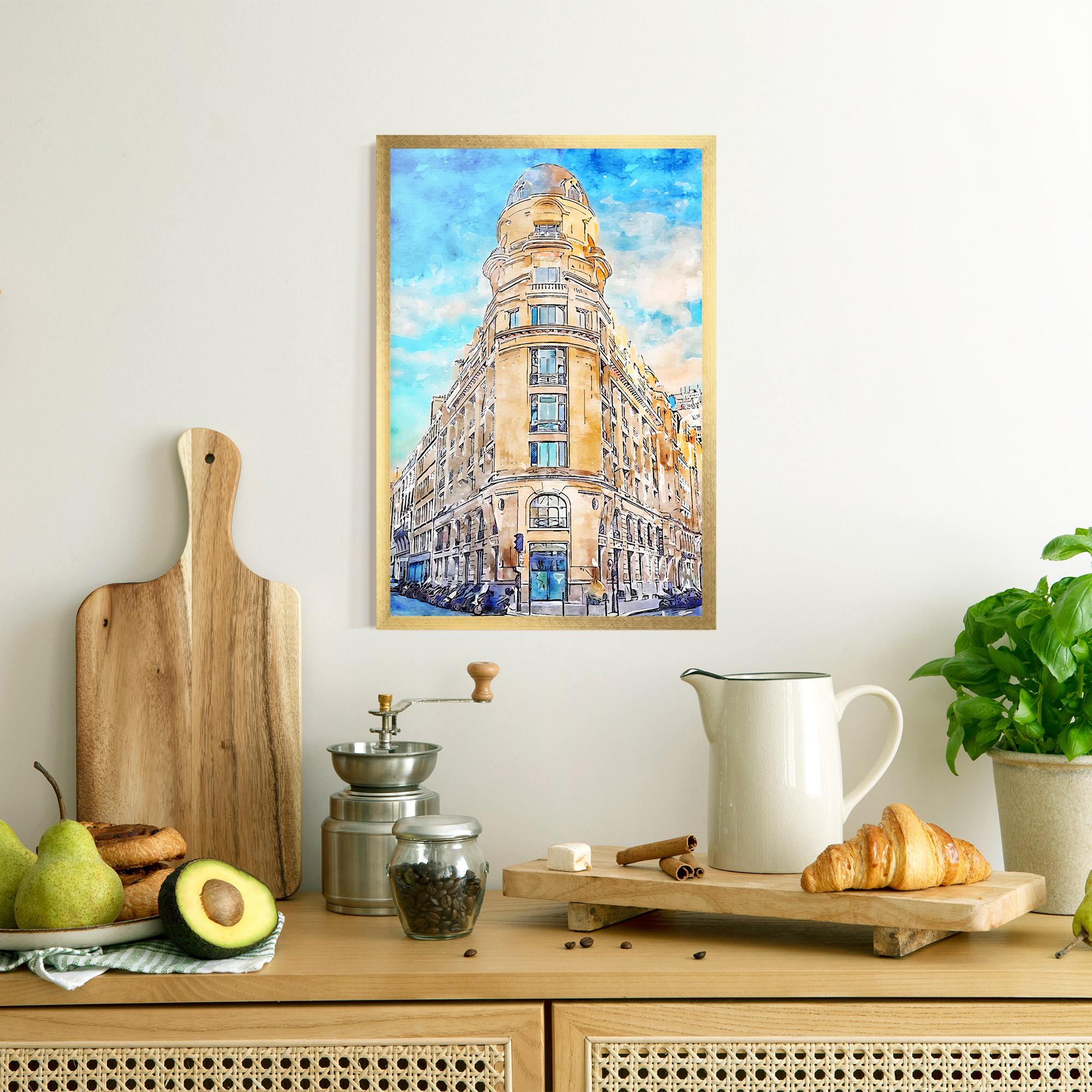 Gerahmte Poster Paris Painting mockup 8