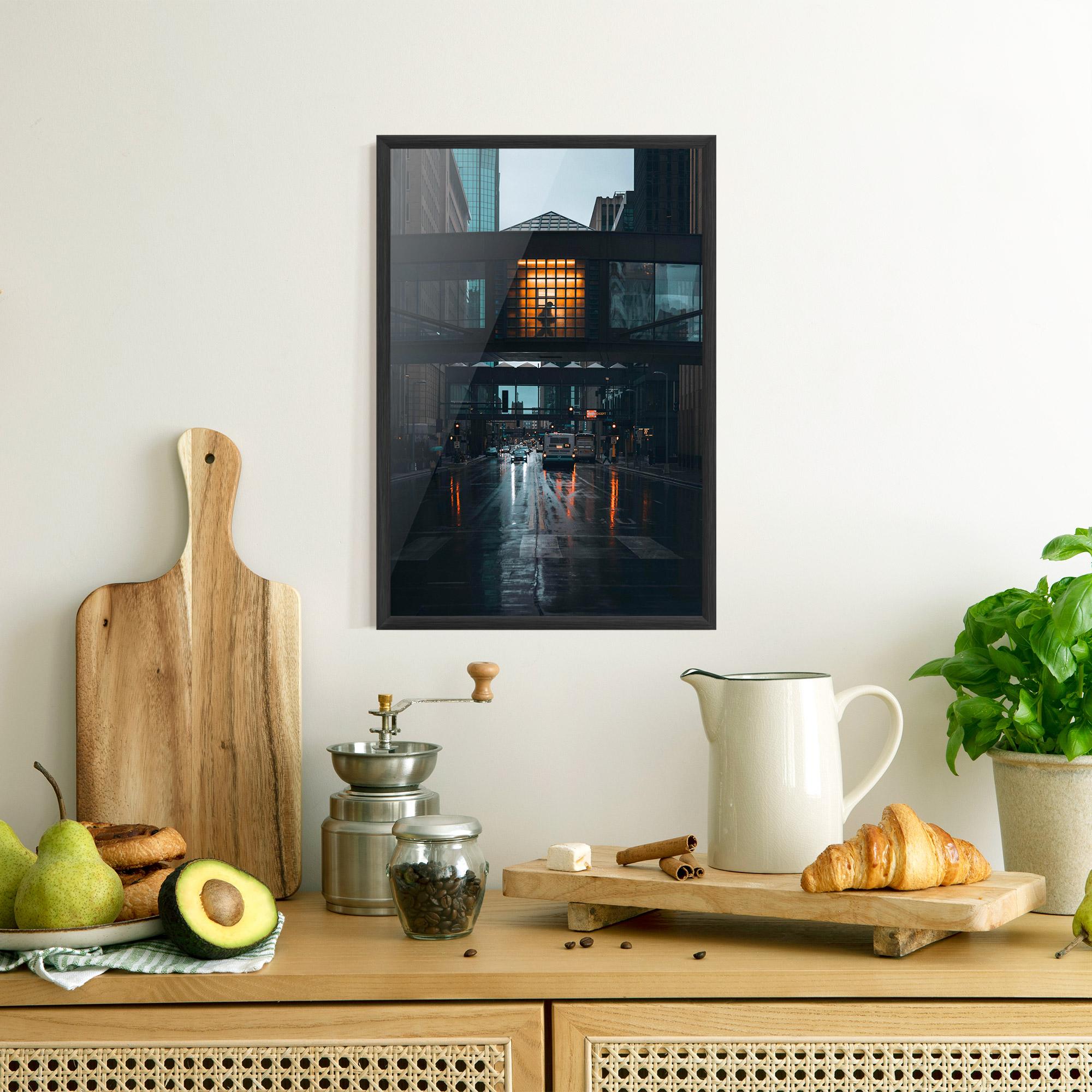 Gerahmte Poster Worm Light Building mockup 8