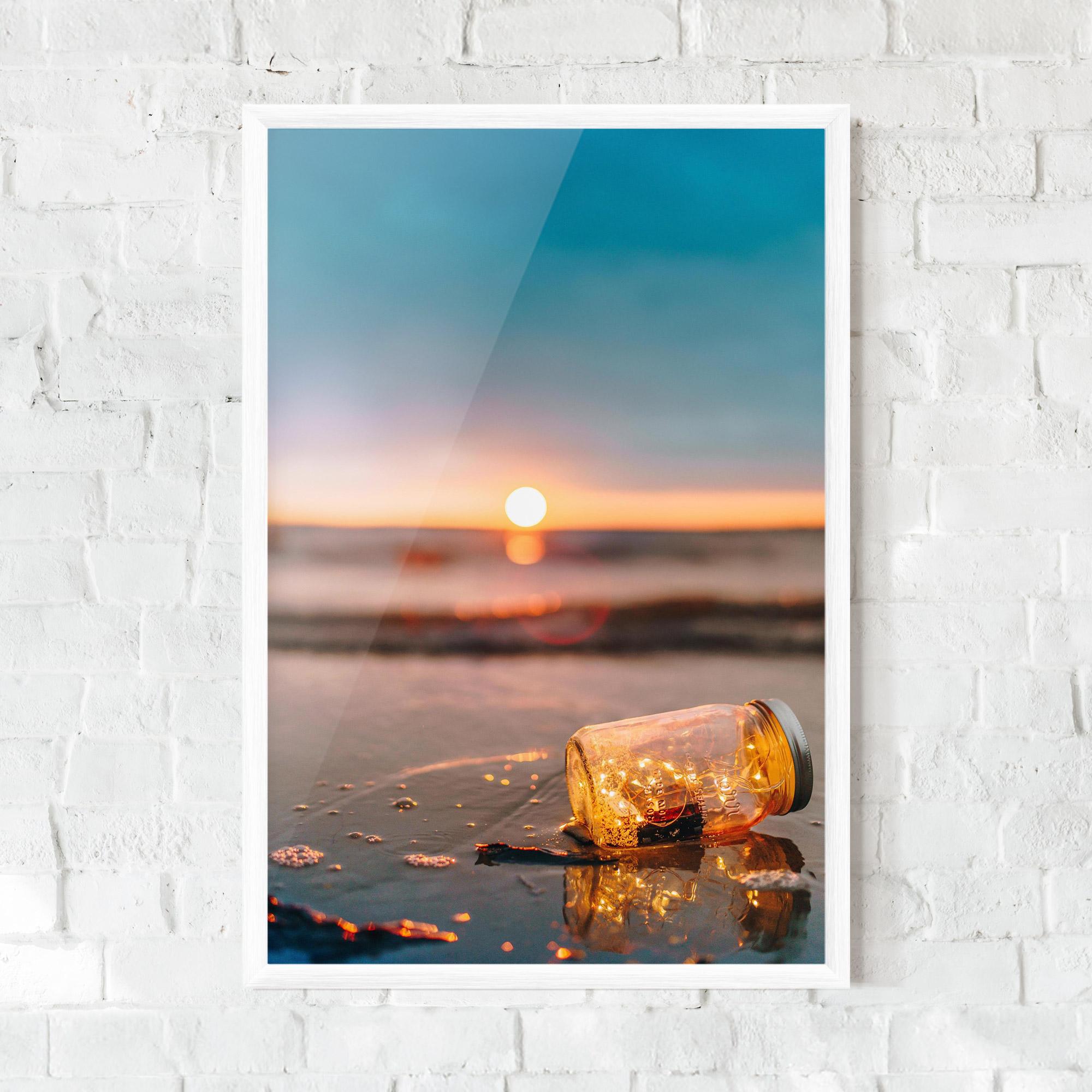 Gerahmte Poster Jar With Lights mockup 0