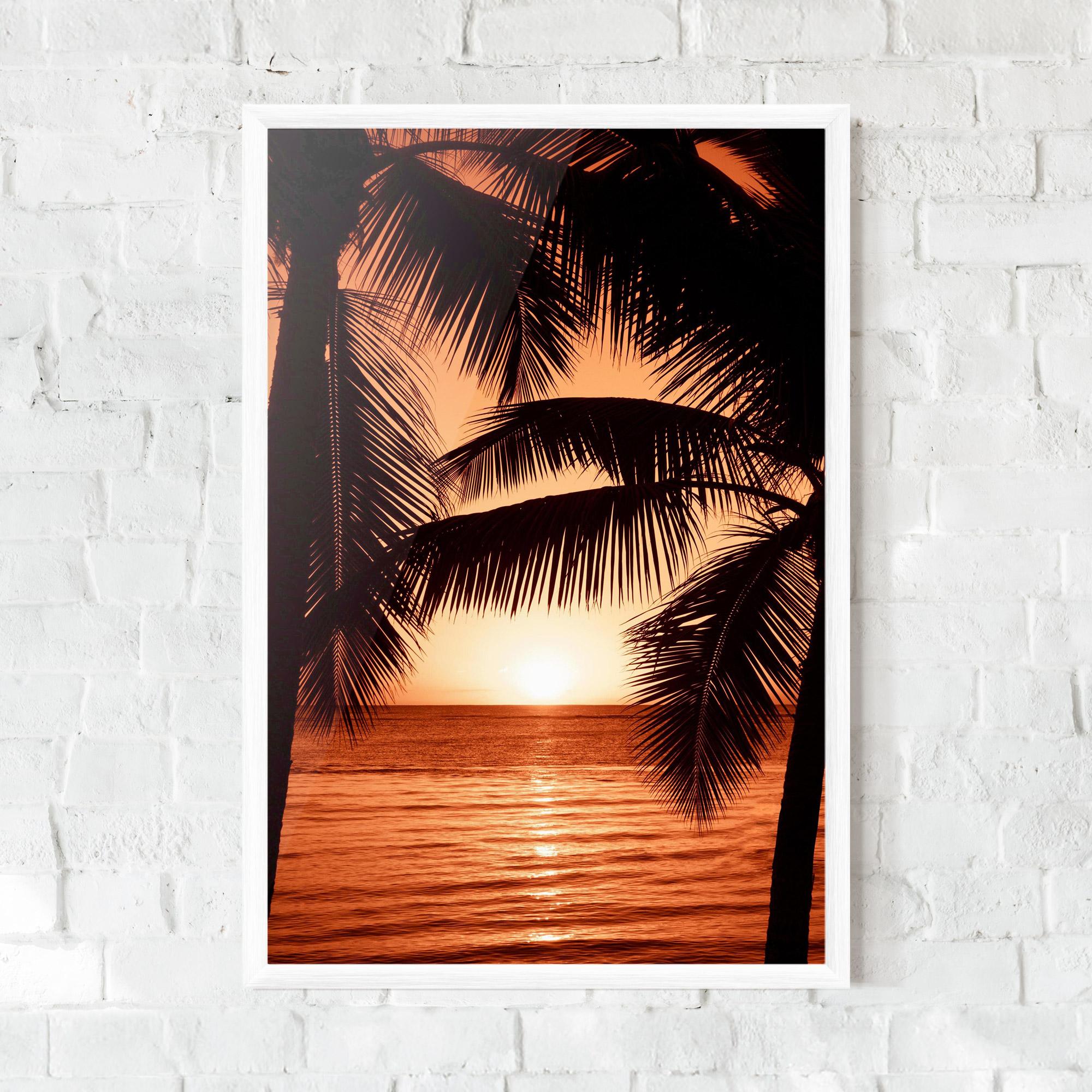 Gerahmte Poster Orange Sea mockup 0