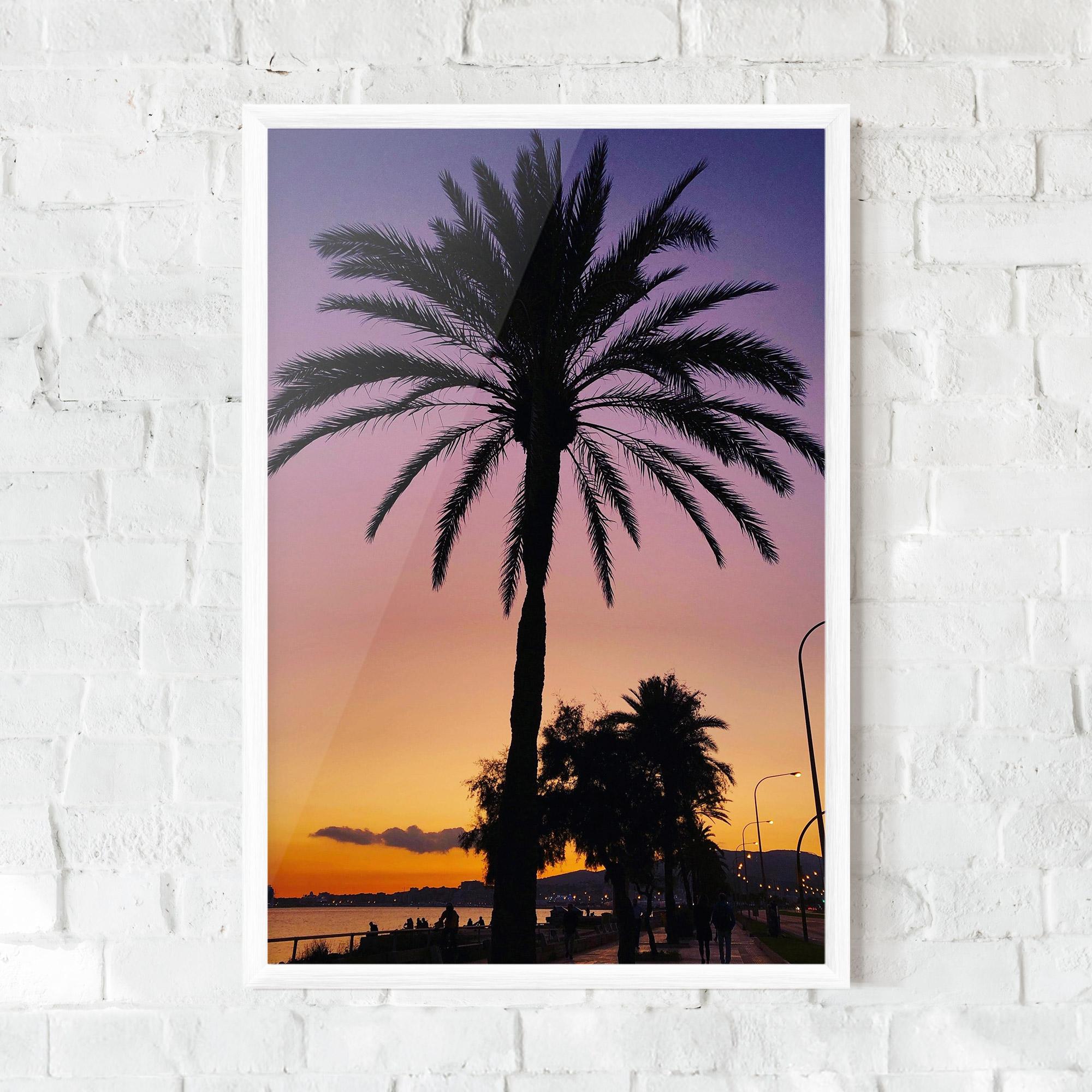 Gerahmte Poster Purple Palm mockup 0
