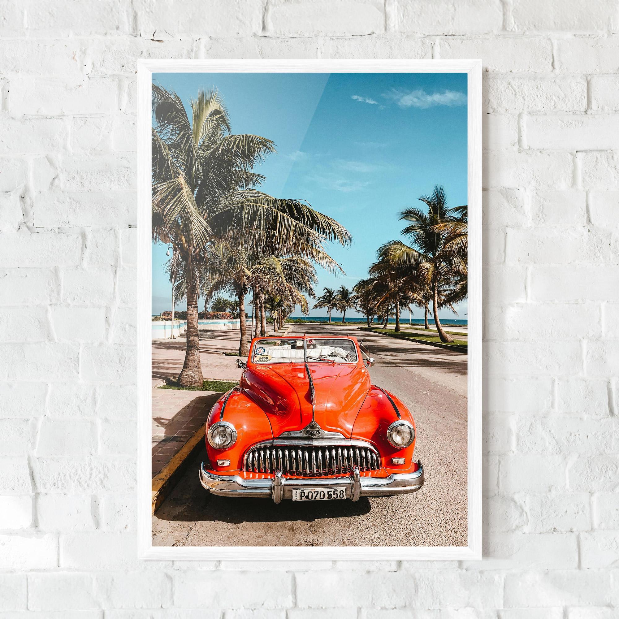 Gerahmte Poster Red Summer Car mockup 0