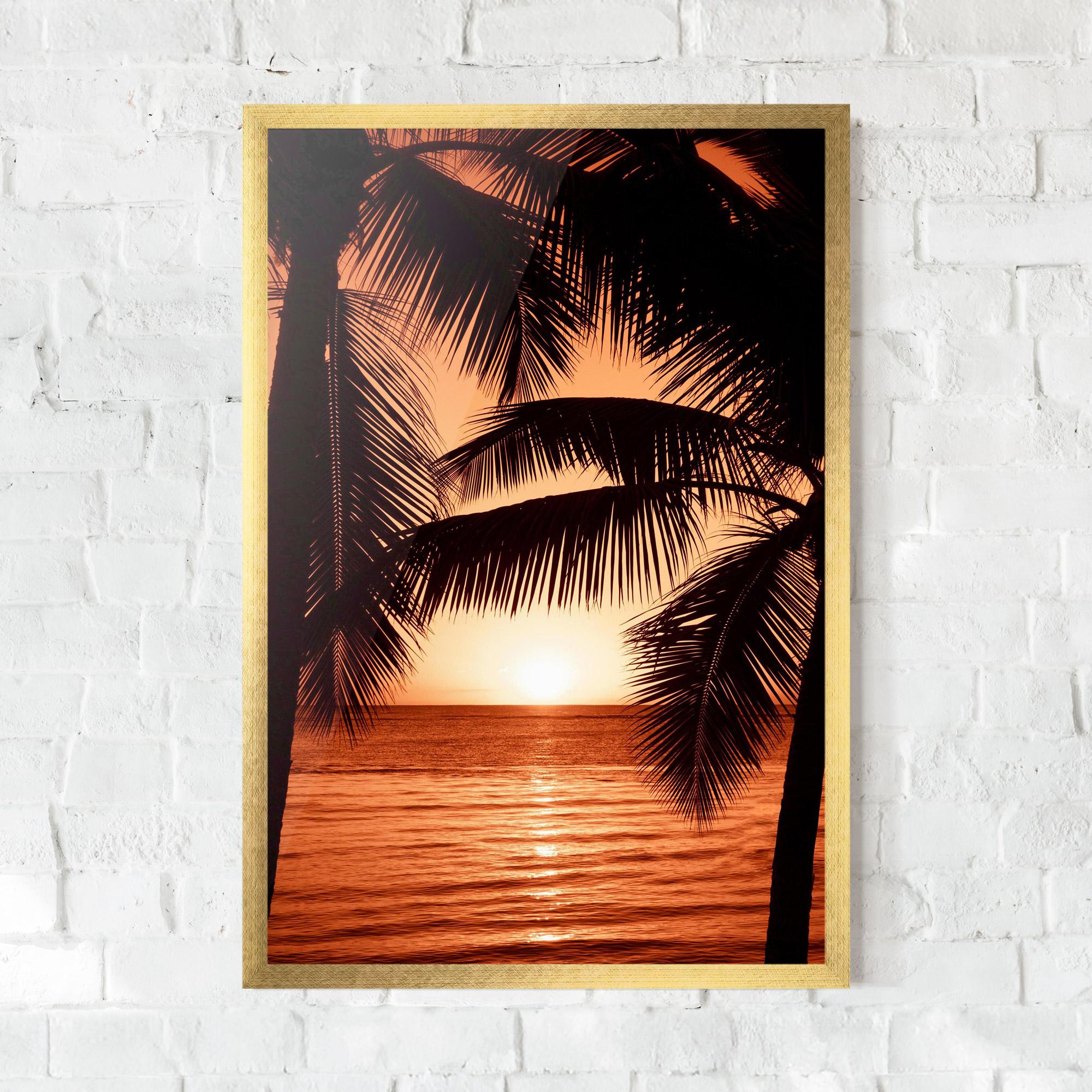 Gerahmte Poster Orange Sea mockup 0