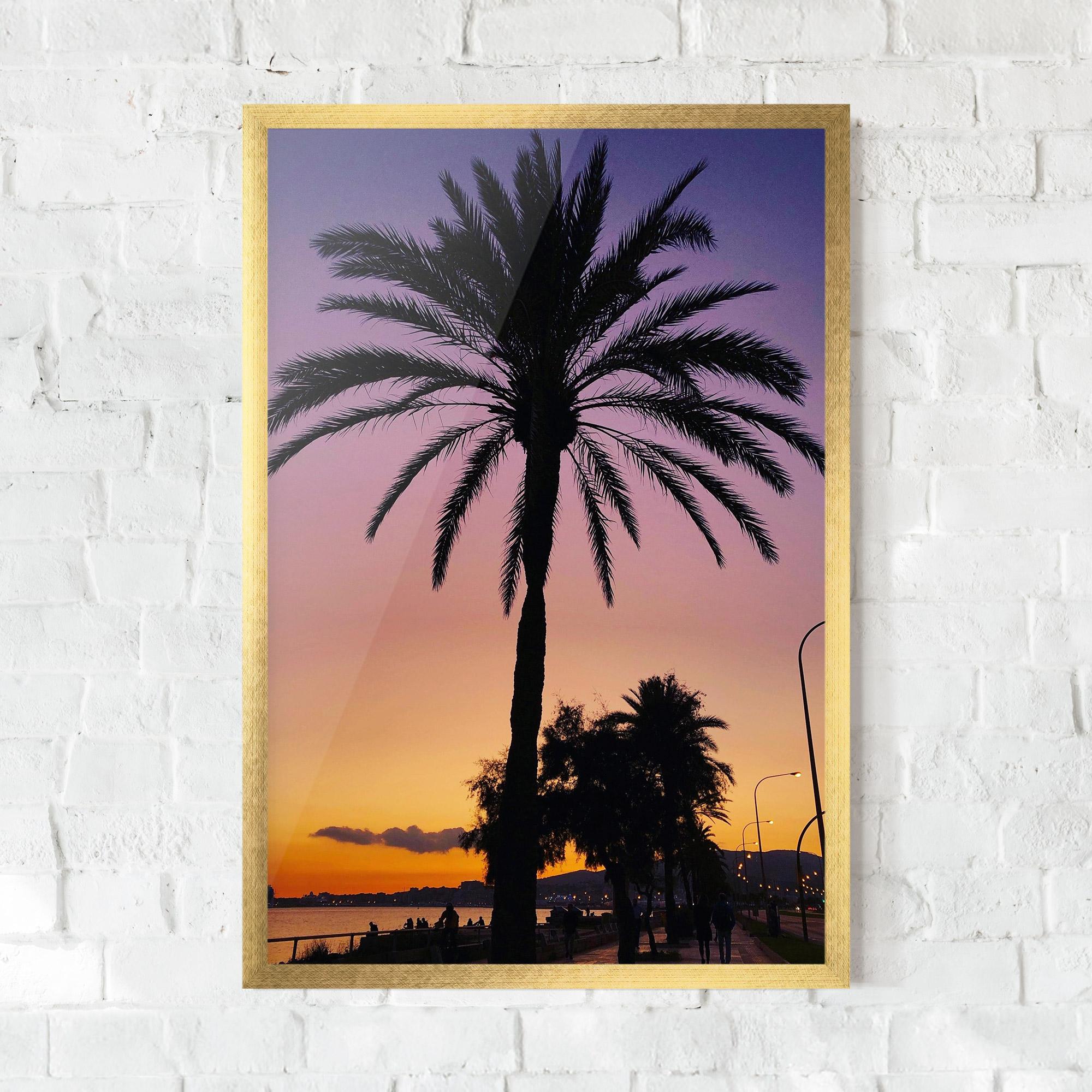 Gerahmte Poster Purple Palm mockup 0
