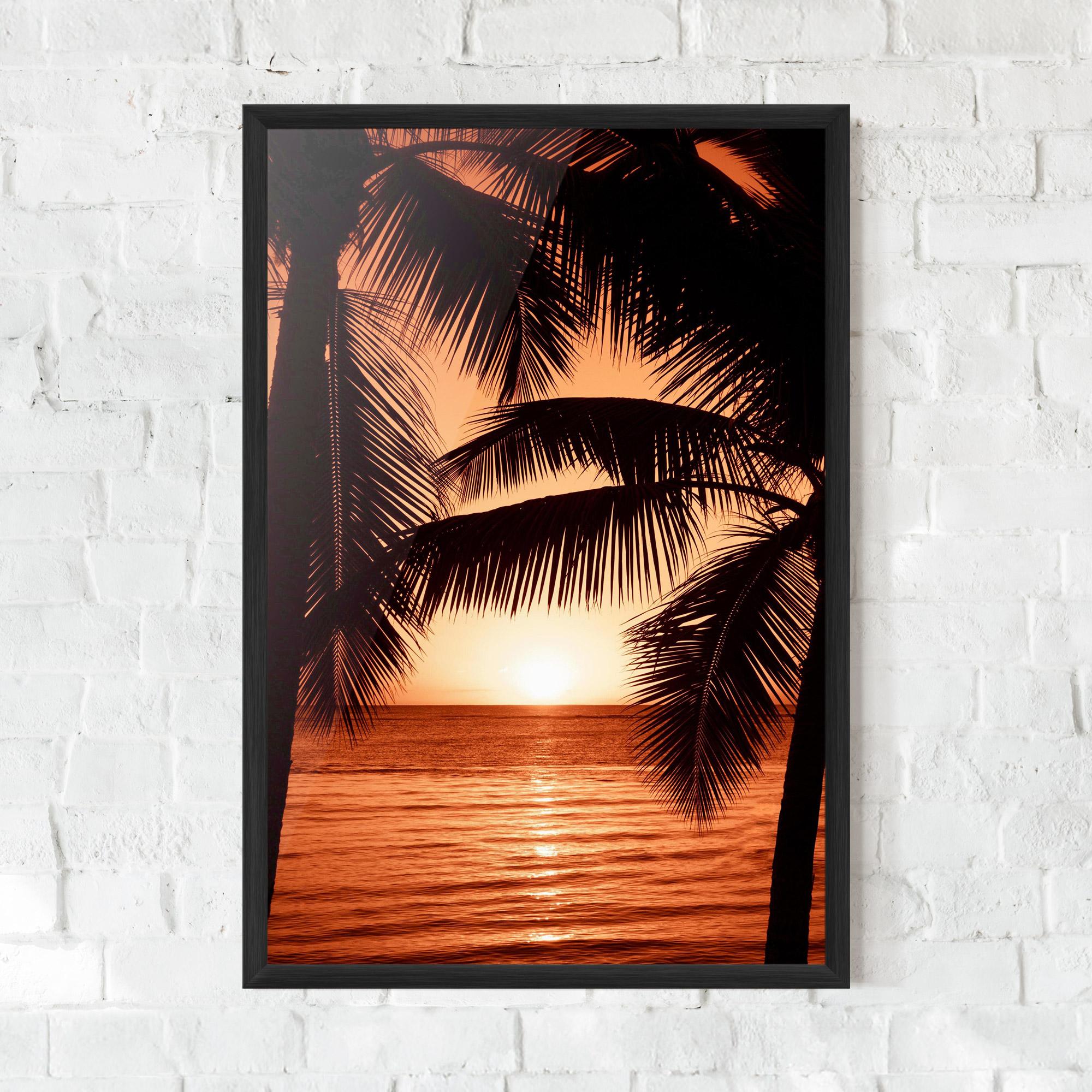 Gerahmte Poster Orange Sea mockup 0