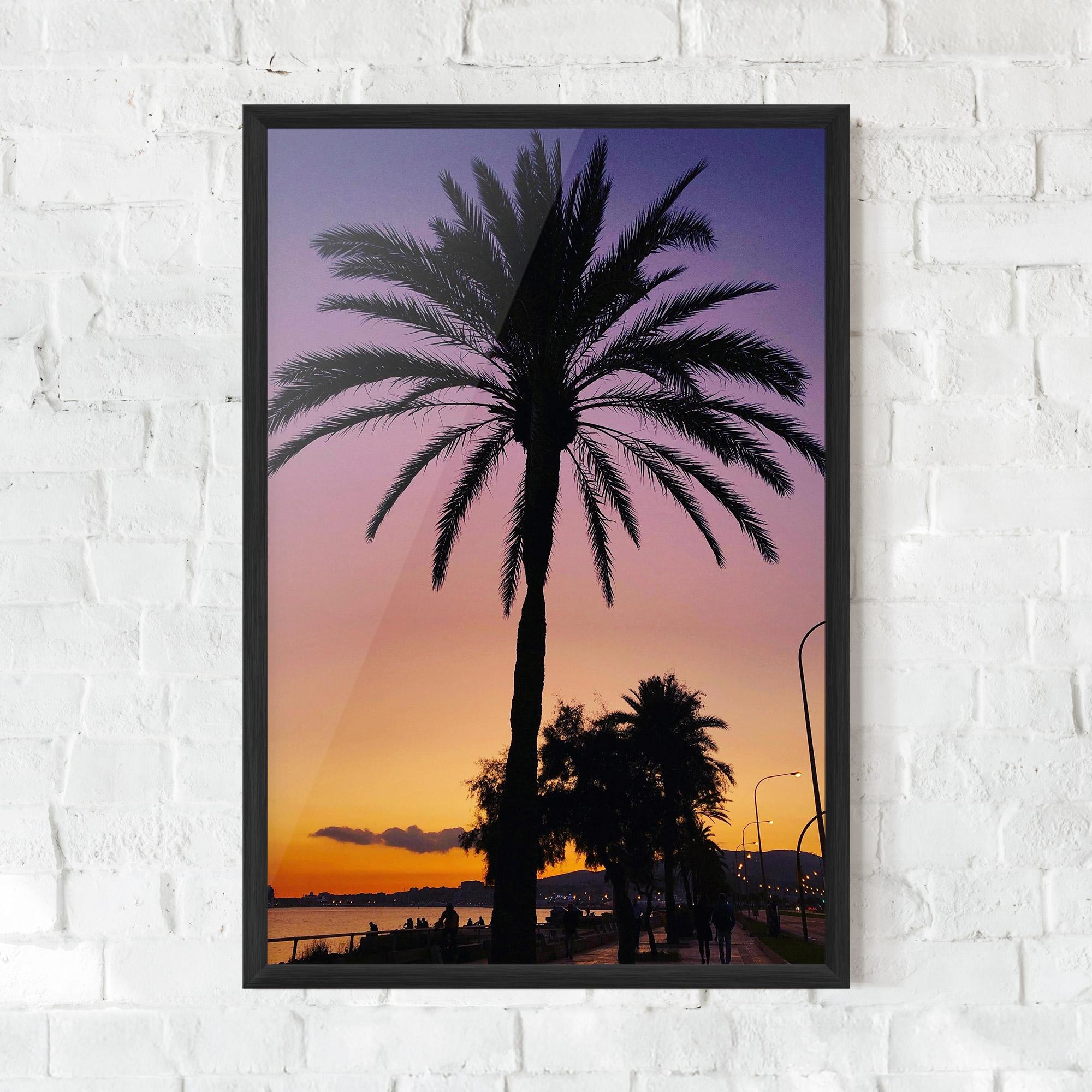 Gerahmte Poster Purple Palm mockup 0