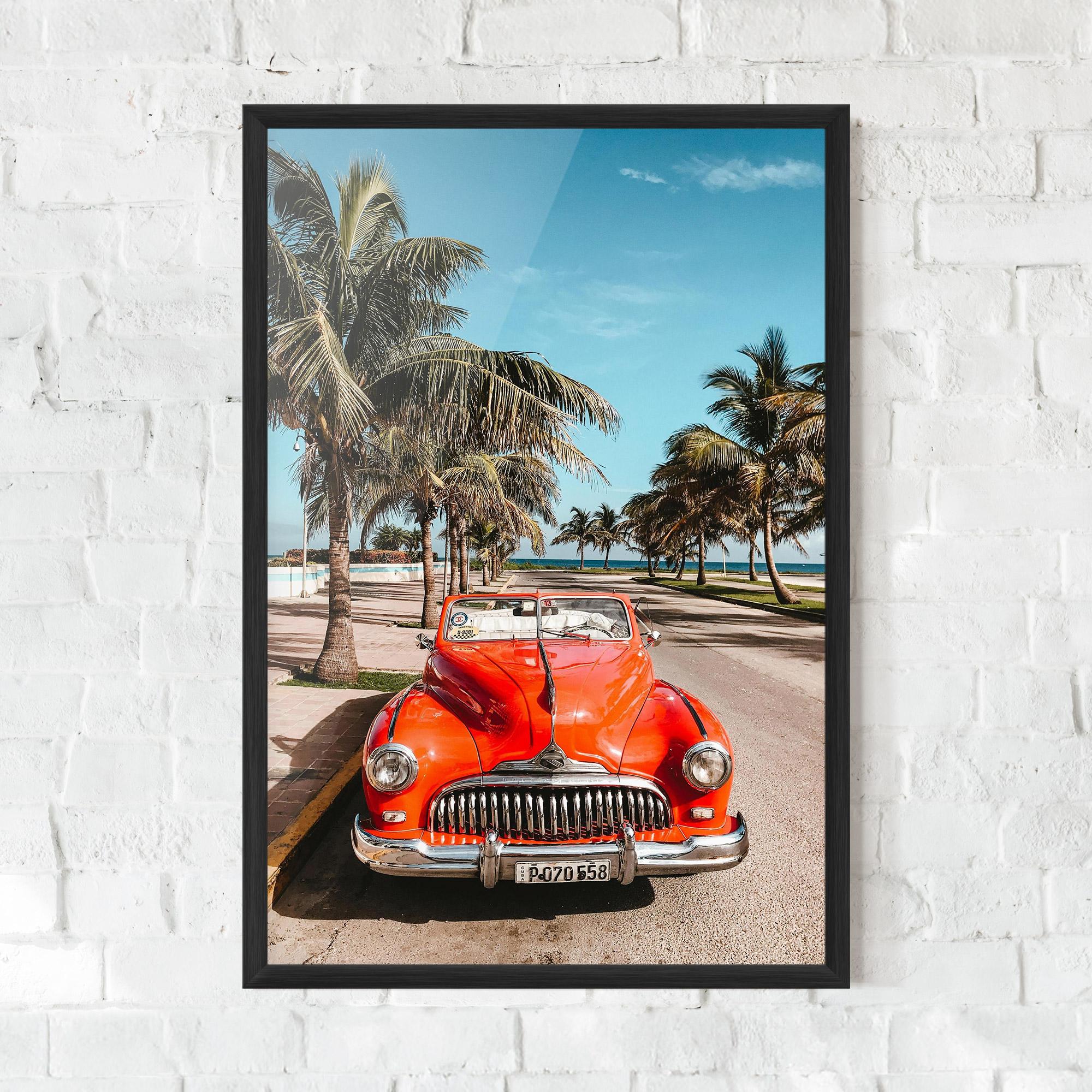 Gerahmte Poster Red Summer Car mockup 0
