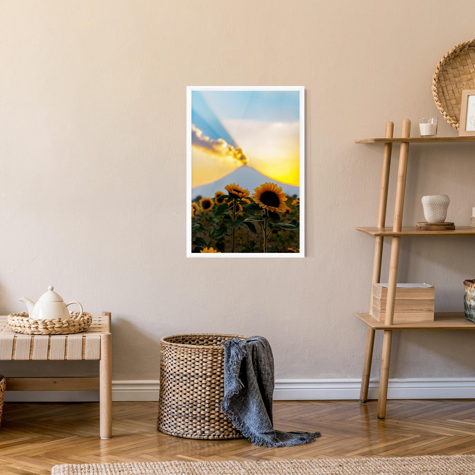 Gerahmte Poster Sunflower Sunset mockup 9
