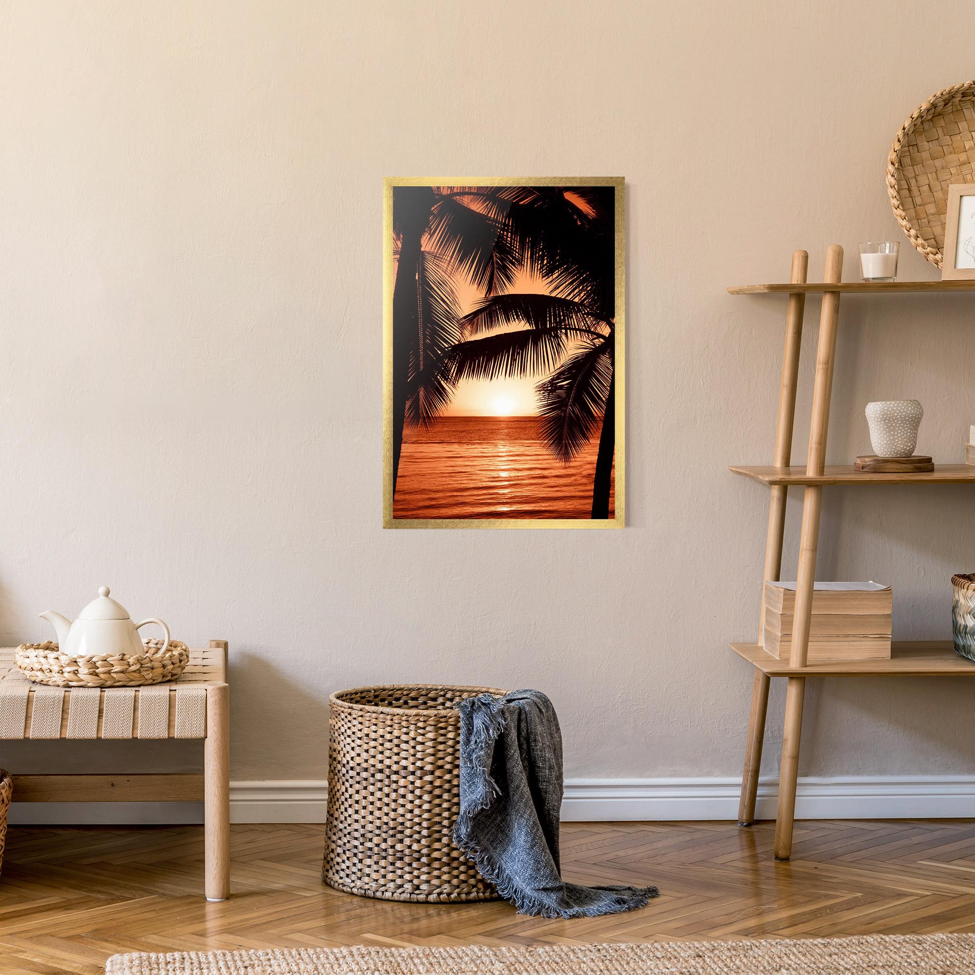 Gerahmte Poster Orange Sea mockup 9