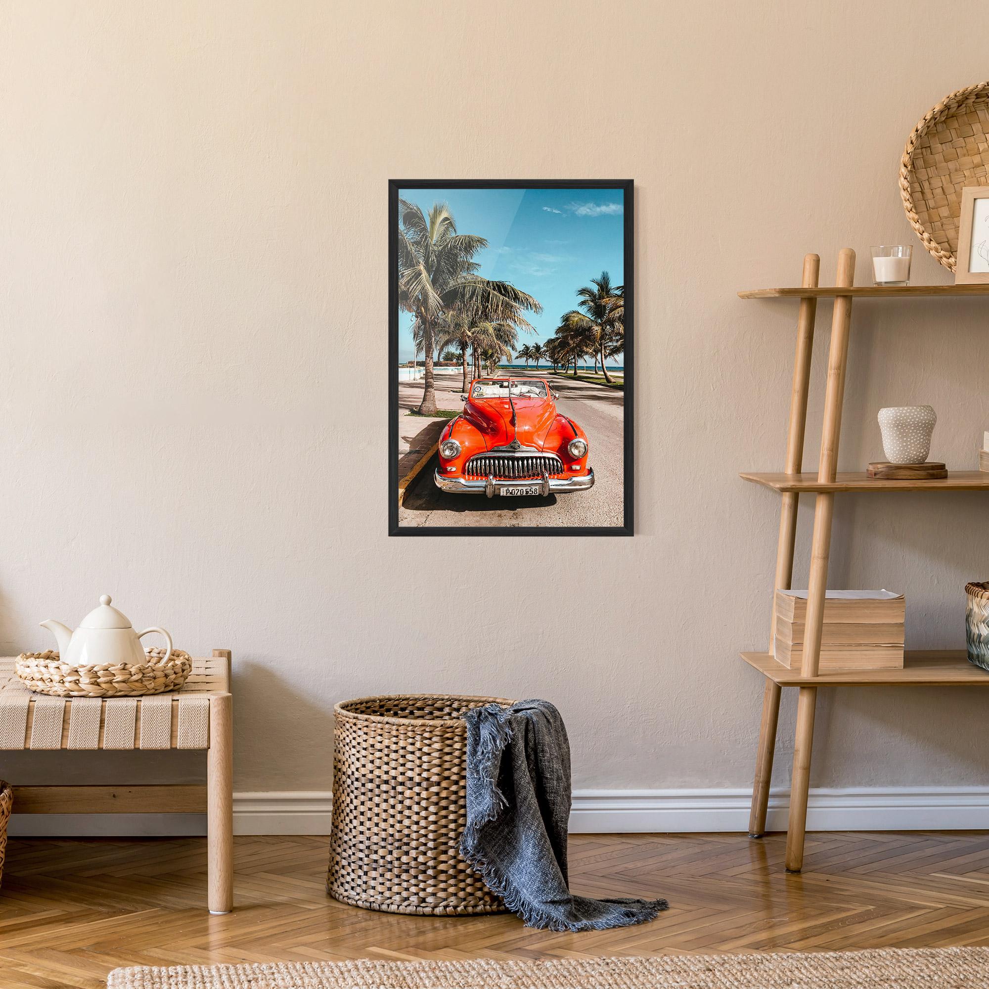 Gerahmte Poster Red Summer Car mockup 9