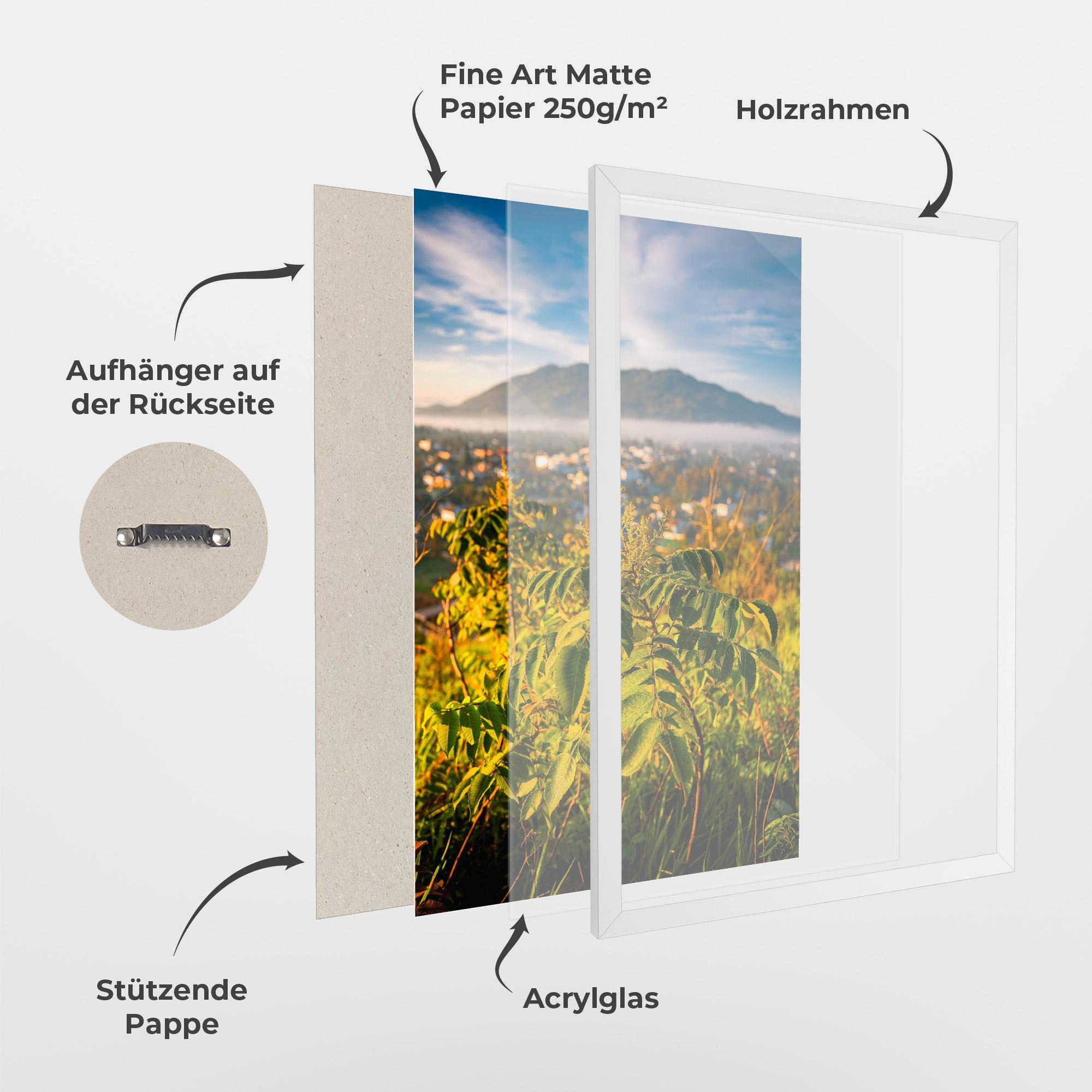 Gerahmte Poster Summer Leaves mockup 1