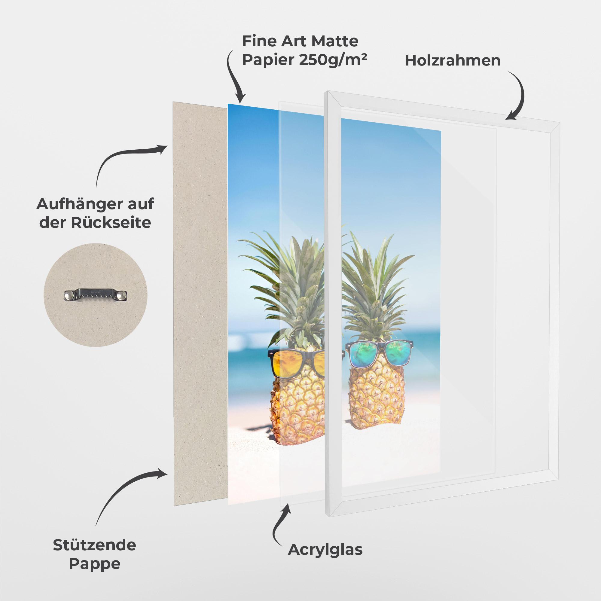 Gerahmte Poster Trendy Sunglasses mockup 1