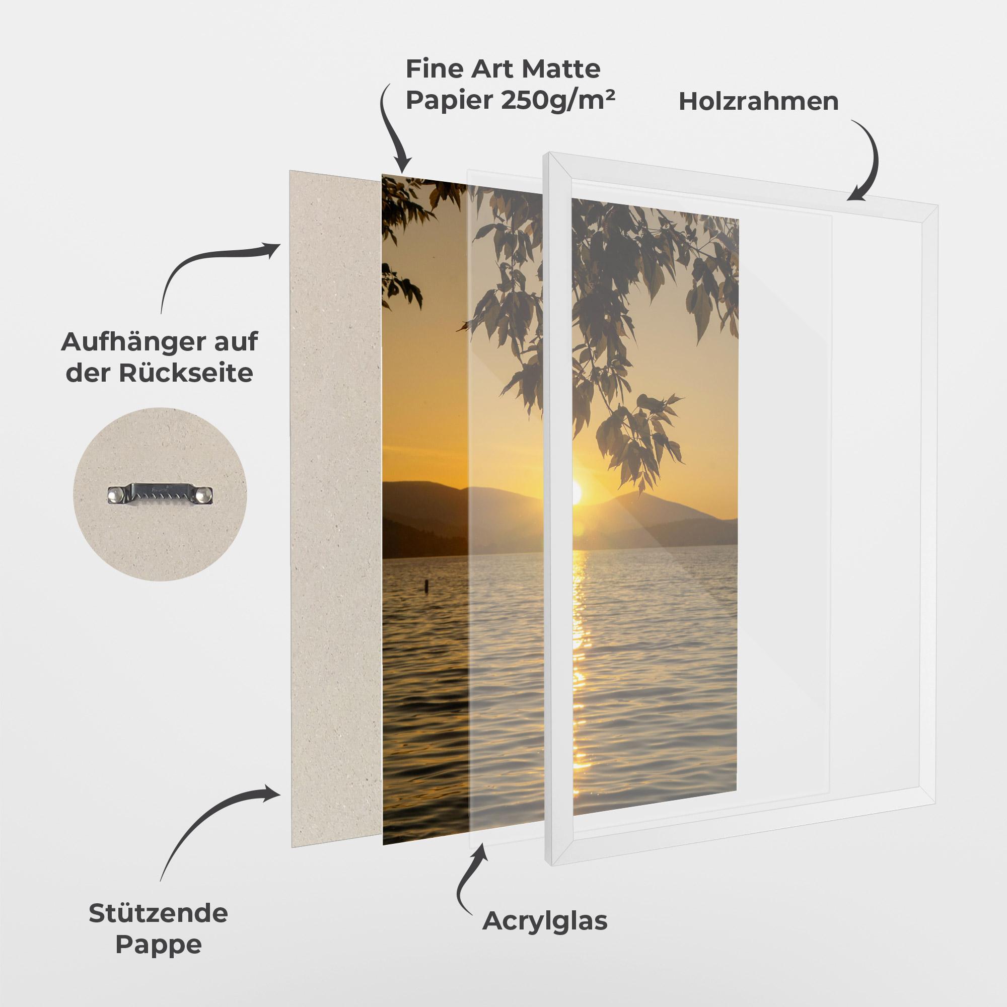 Gerahmte Poster Yellow Sunrise mockup 1