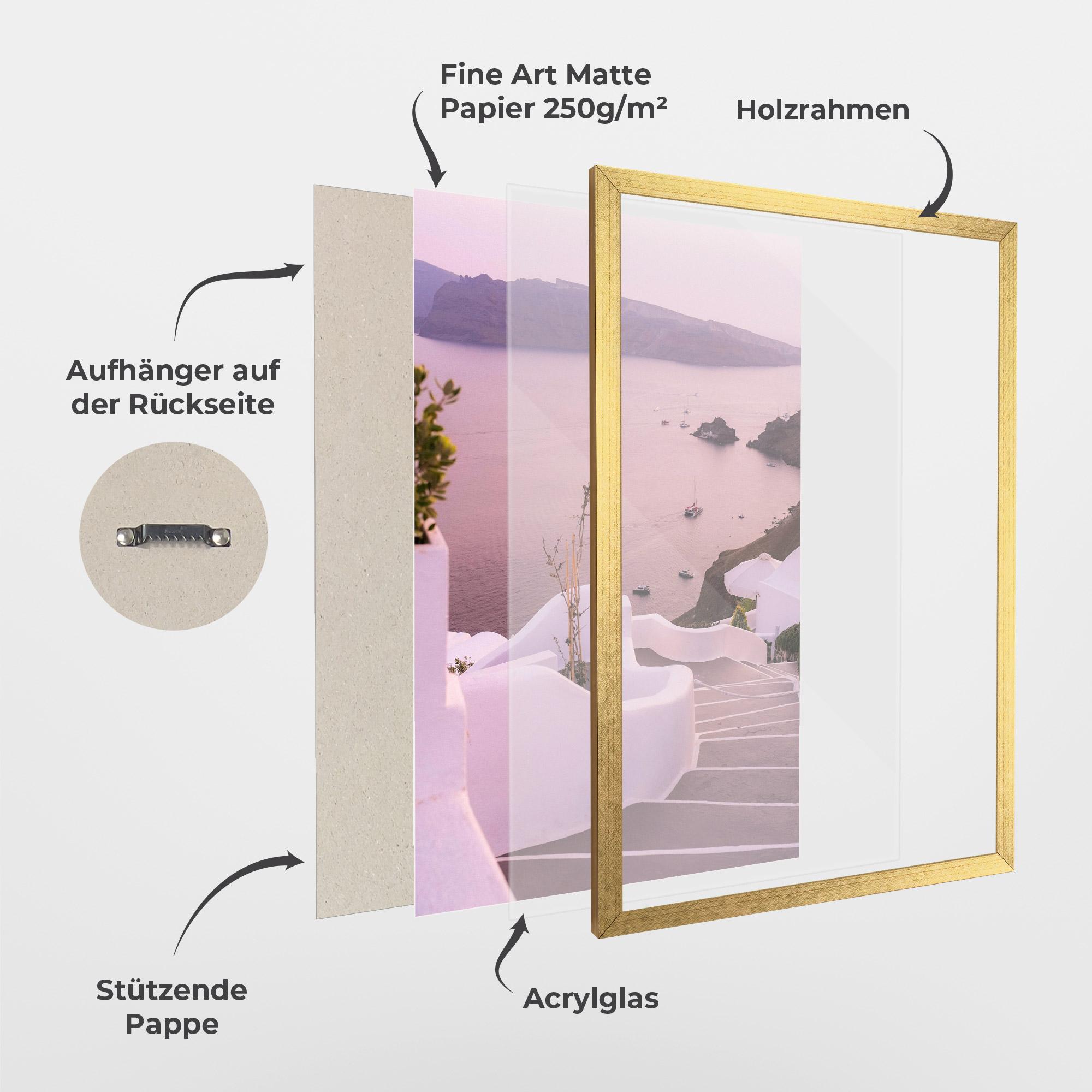 Gerahmte Poster Grece Strairs mockup 1