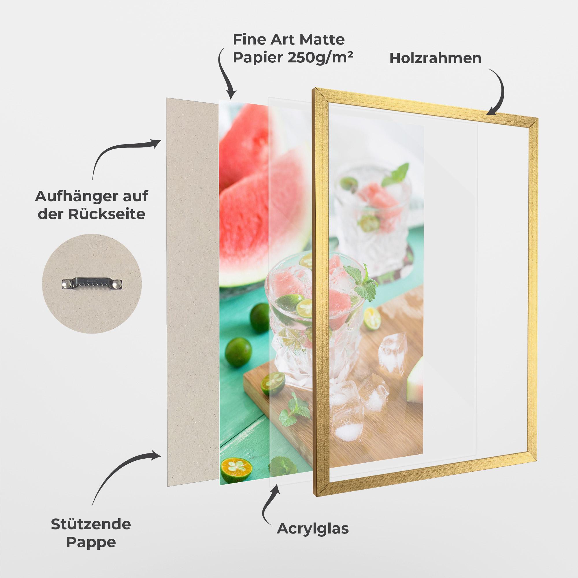 Gerahmte Poster Summer Drink mockup 1