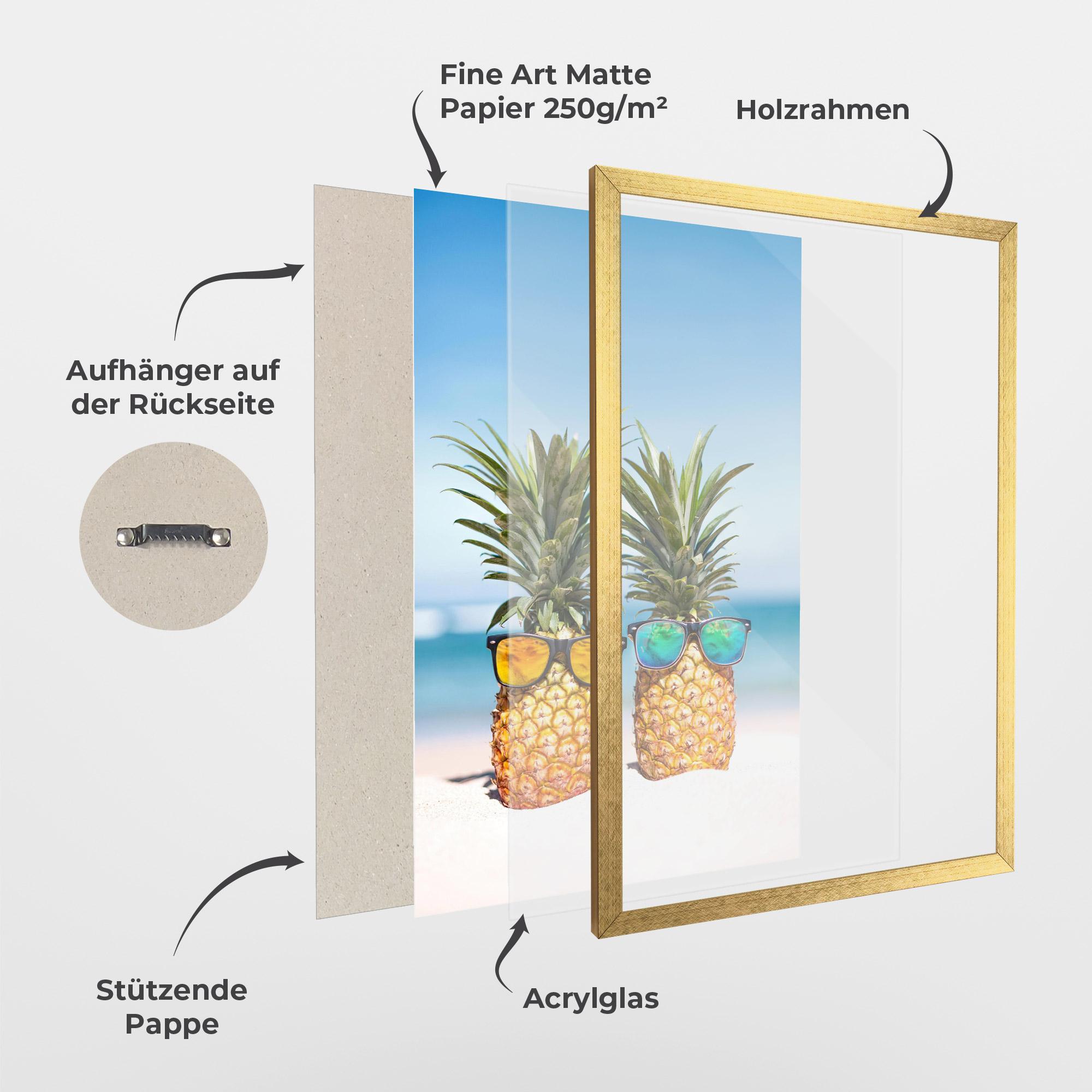 Gerahmte Poster Trendy Sunglasses mockup 1