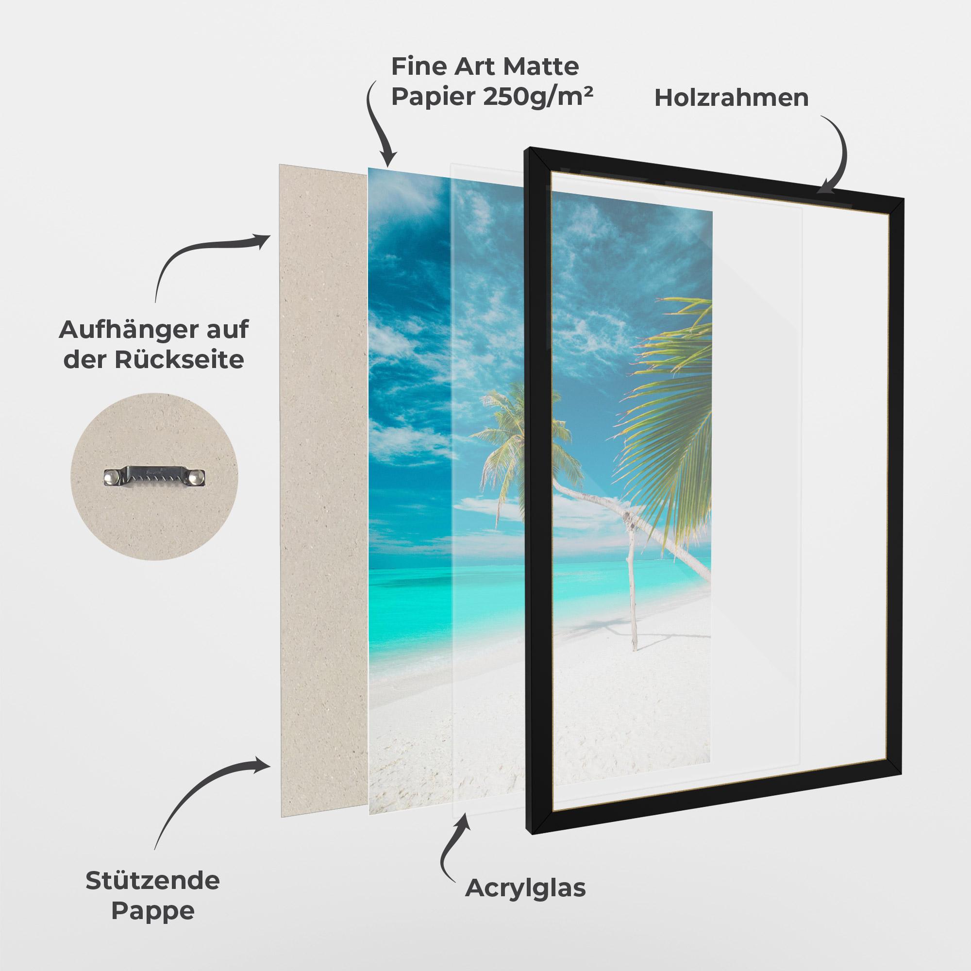 Gerahmte Poster Day Palm mockup 1