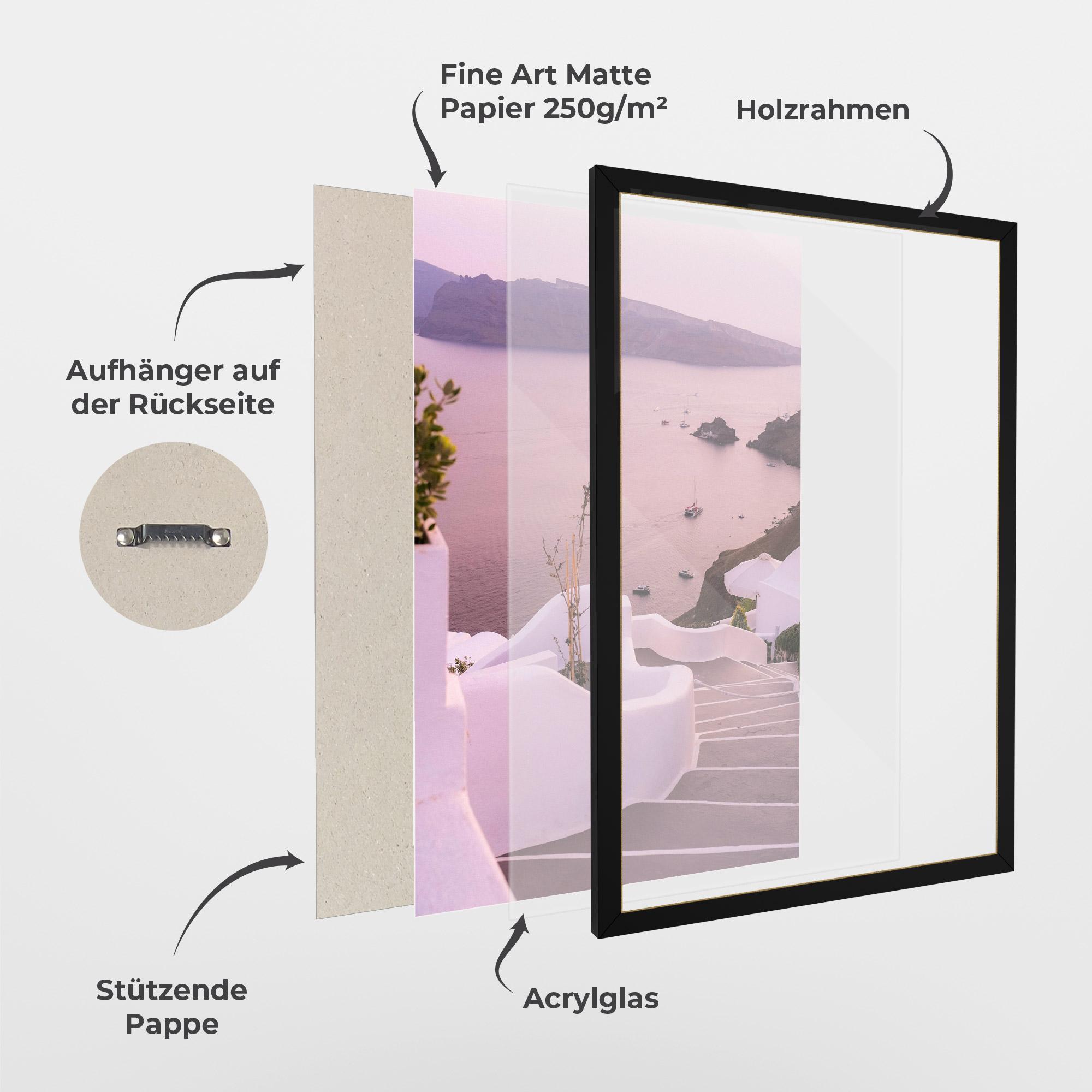 Gerahmte Poster Grece Strairs mockup 1