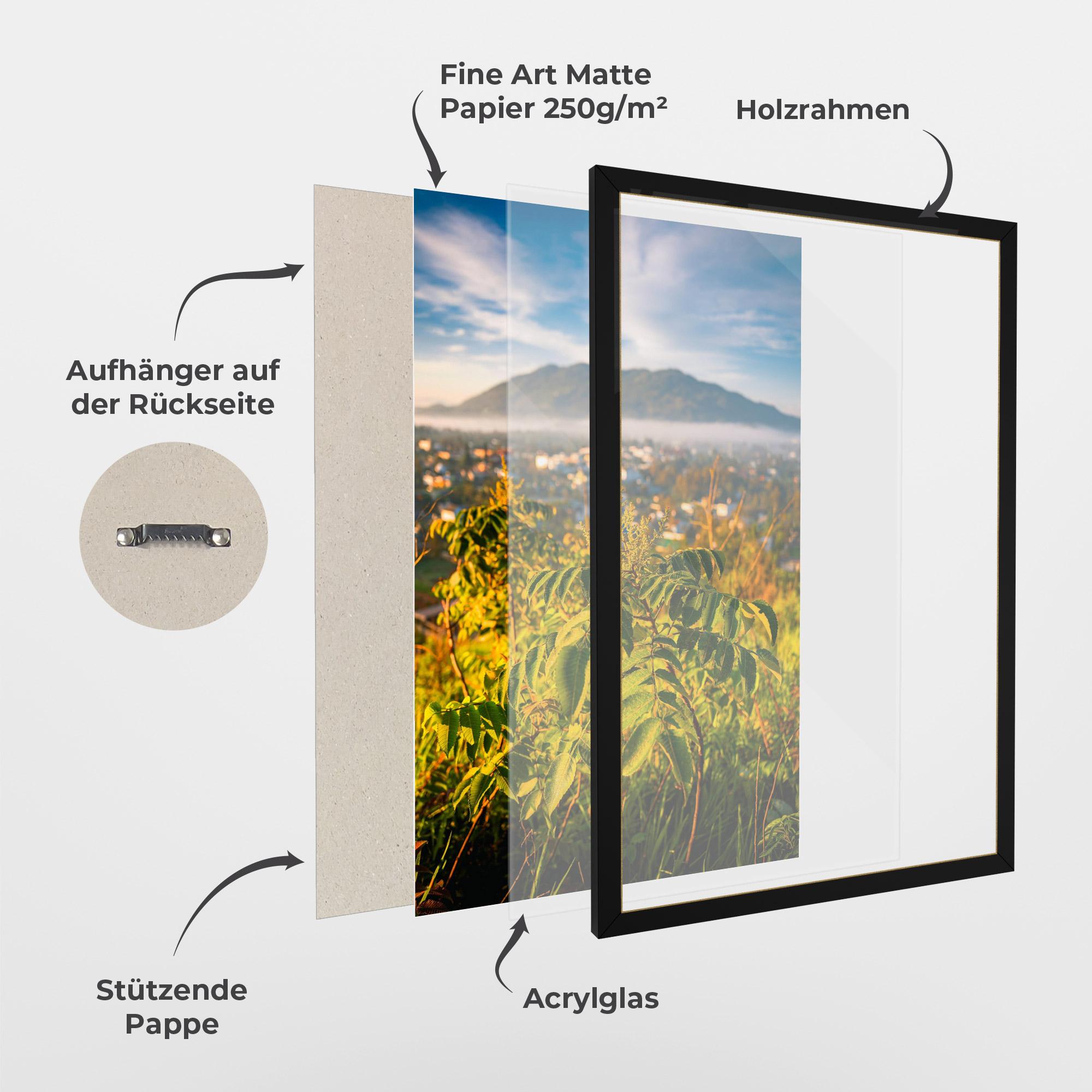 Gerahmte Poster Summer Leaves mockup 1