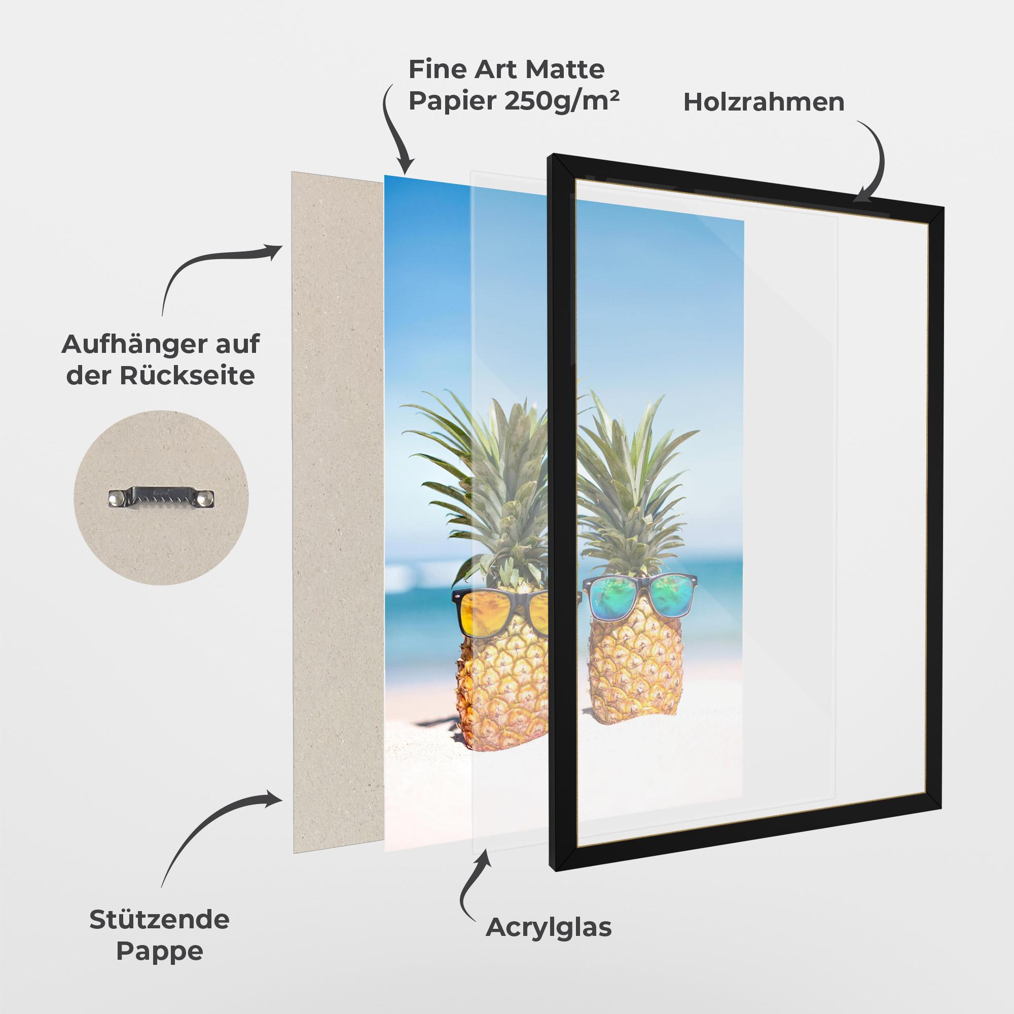 Gerahmte Poster Trendy Sunglasses mockup 1