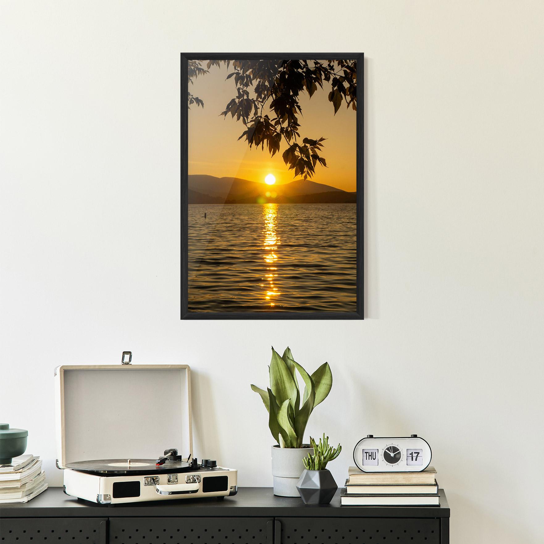 Gerahmte Poster Yellow Sunrise mockup 2