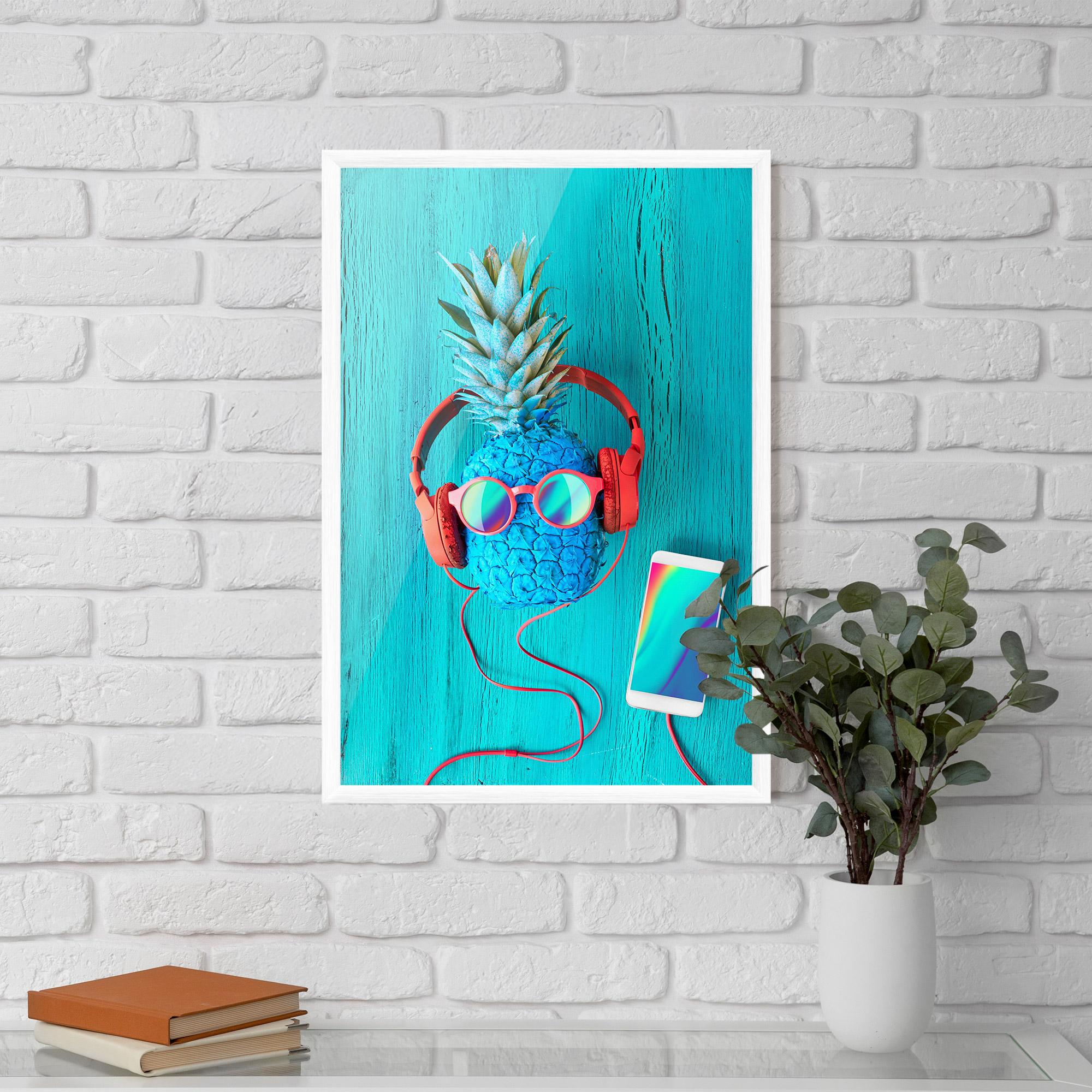 Gerahmte Poster Blue Pineapple mockup 5