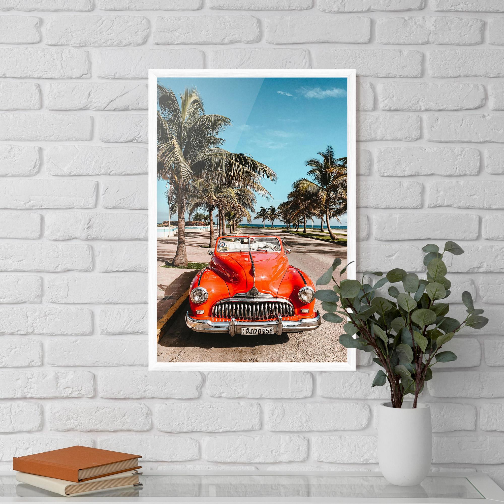 Gerahmte Poster Red Summer Car mockup 5