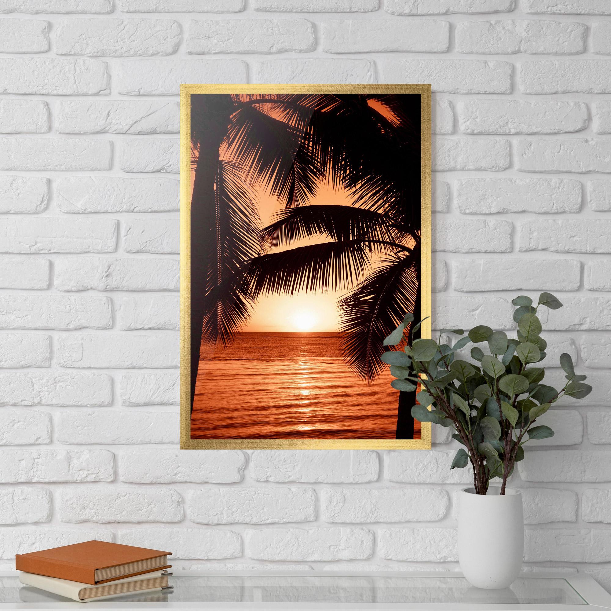 Gerahmte Poster Orange Sea mockup 5