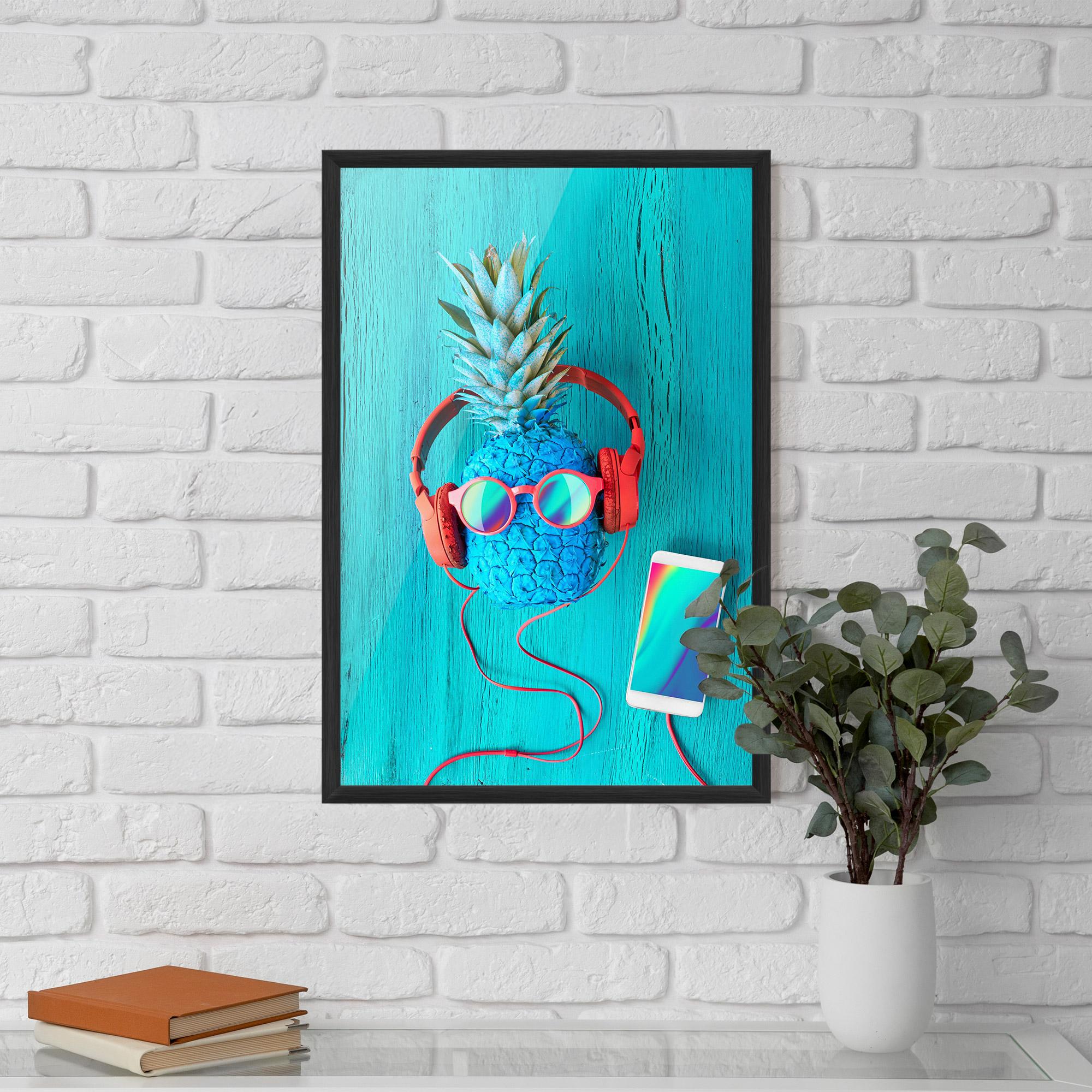 Gerahmte Poster Blue Pineapple mockup 5