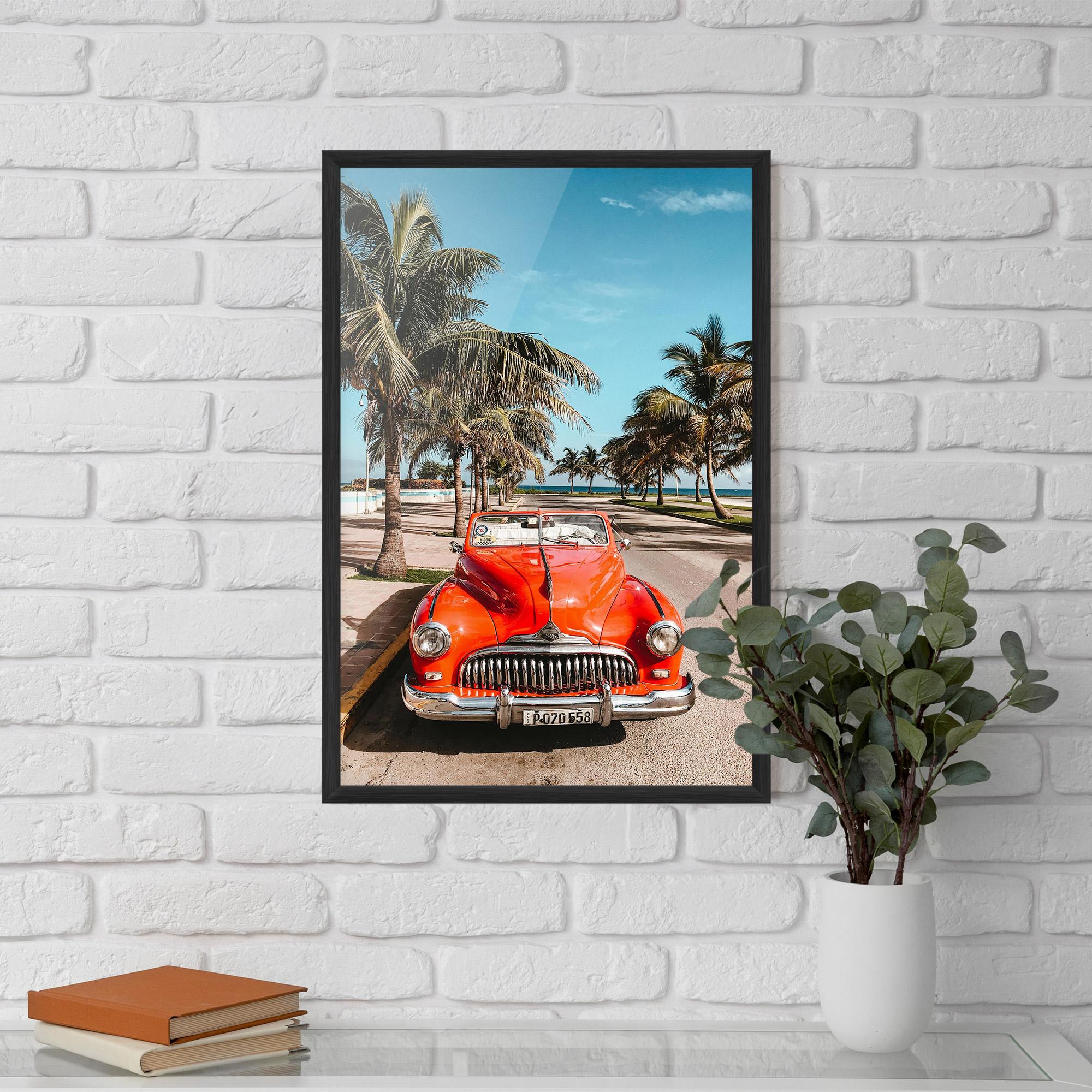 Gerahmte Poster Red Summer Car mockup 5