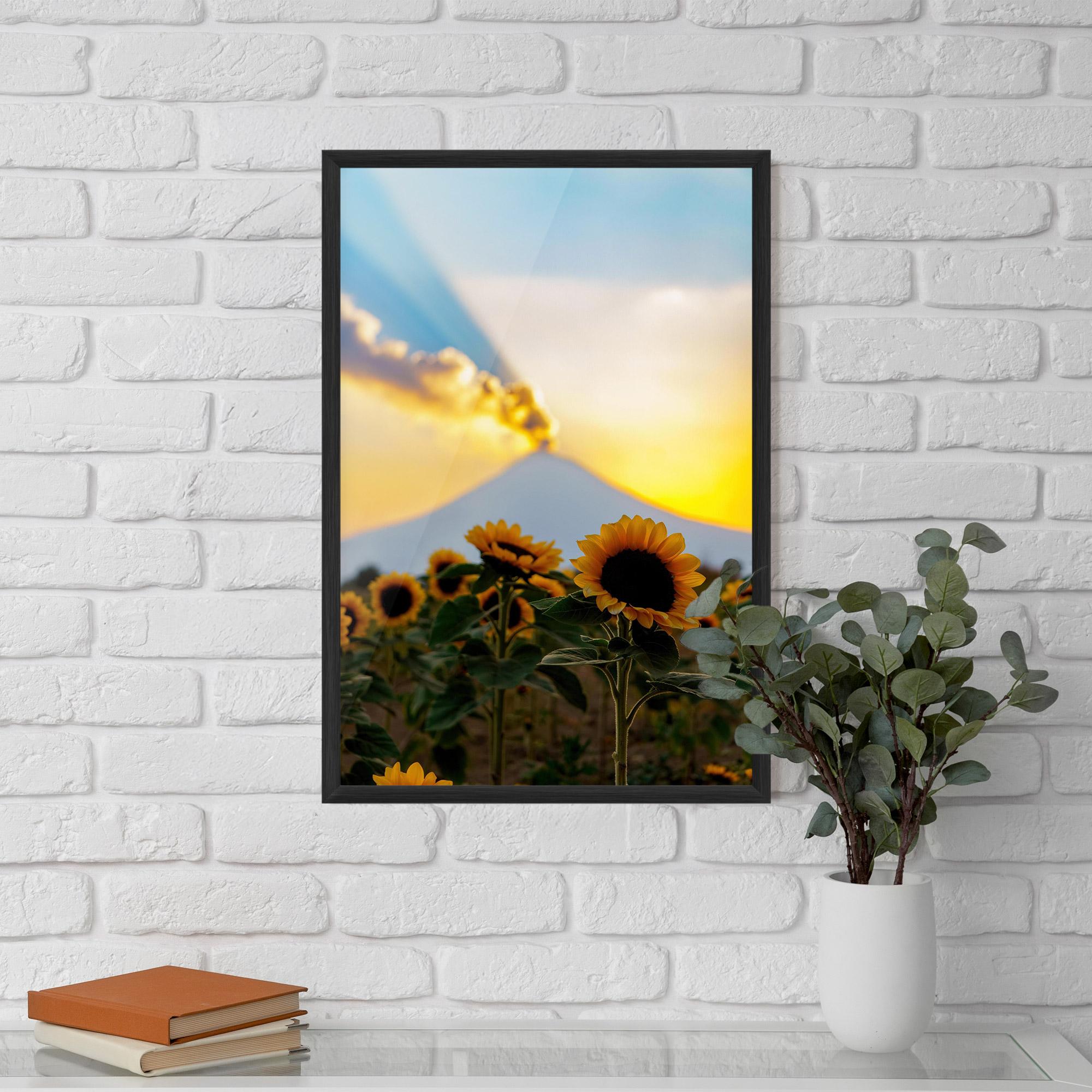 Gerahmte Poster Sunflower Sunset mockup 5