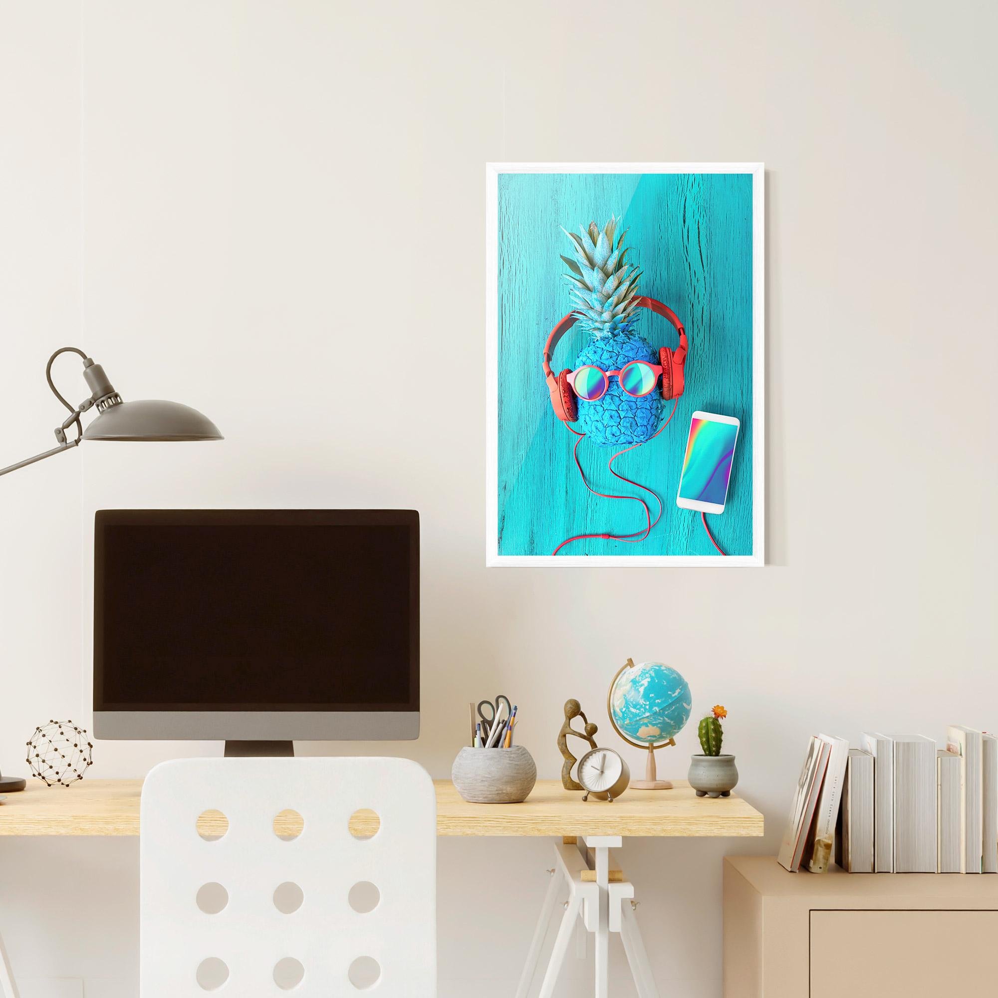 Gerahmte Poster Blue Pineapple mockup 6