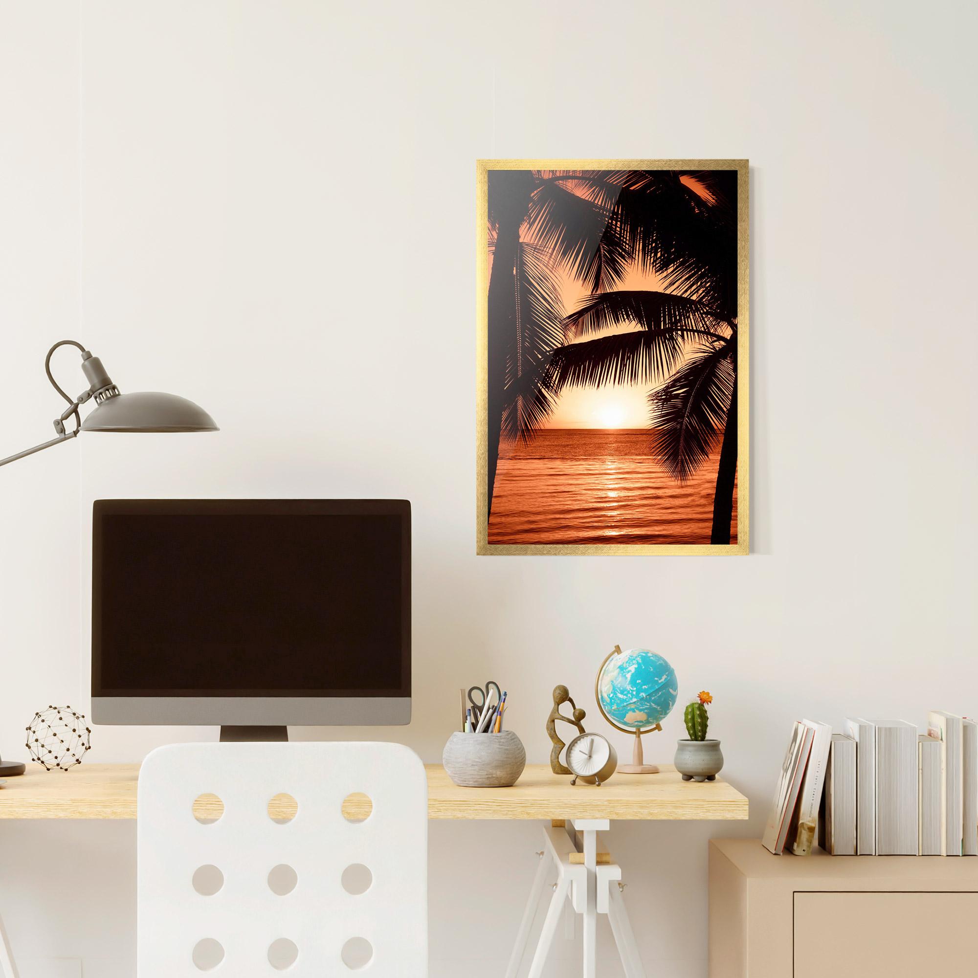 Gerahmte Poster Orange Sea mockup 6