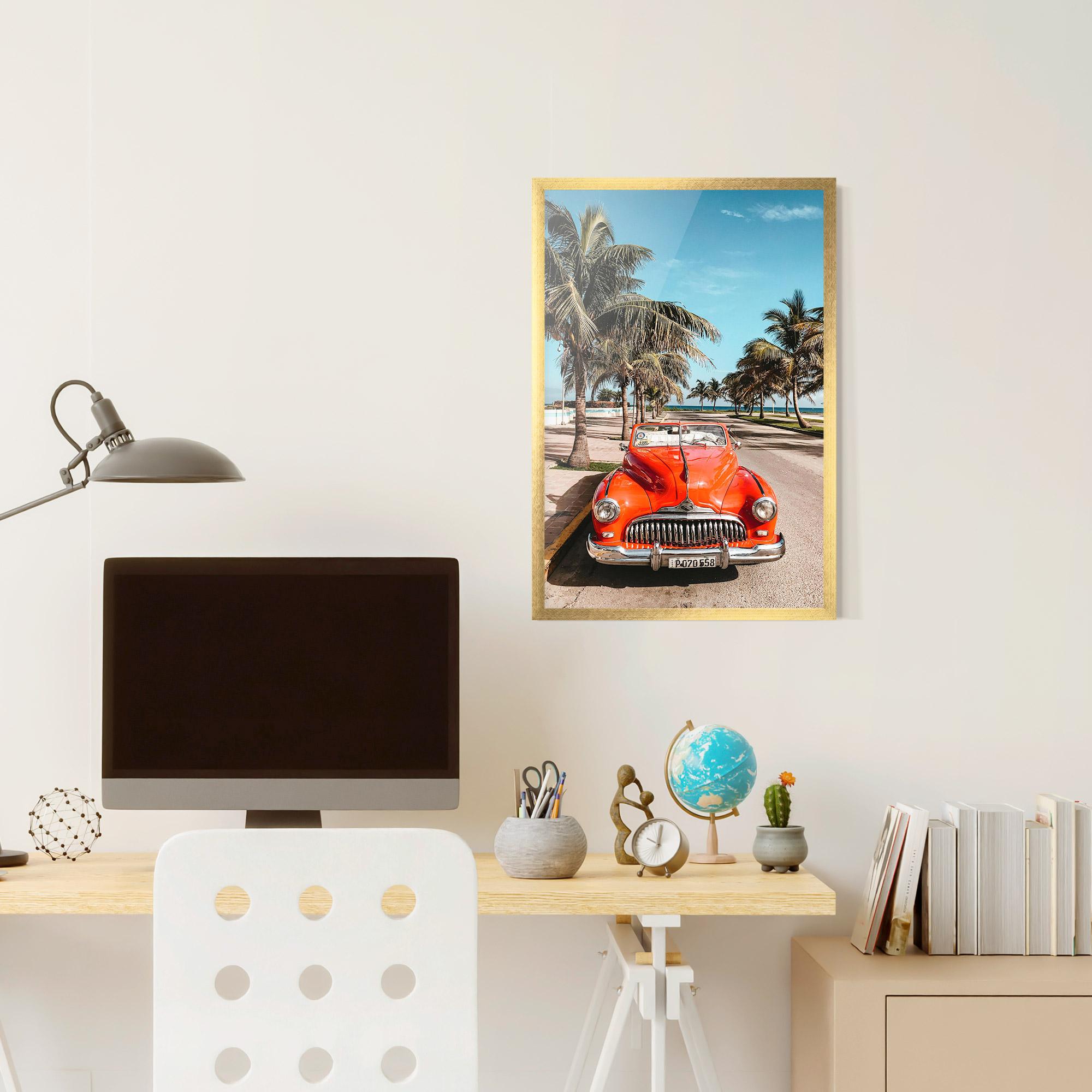 Gerahmte Poster Red Summer Car mockup 6