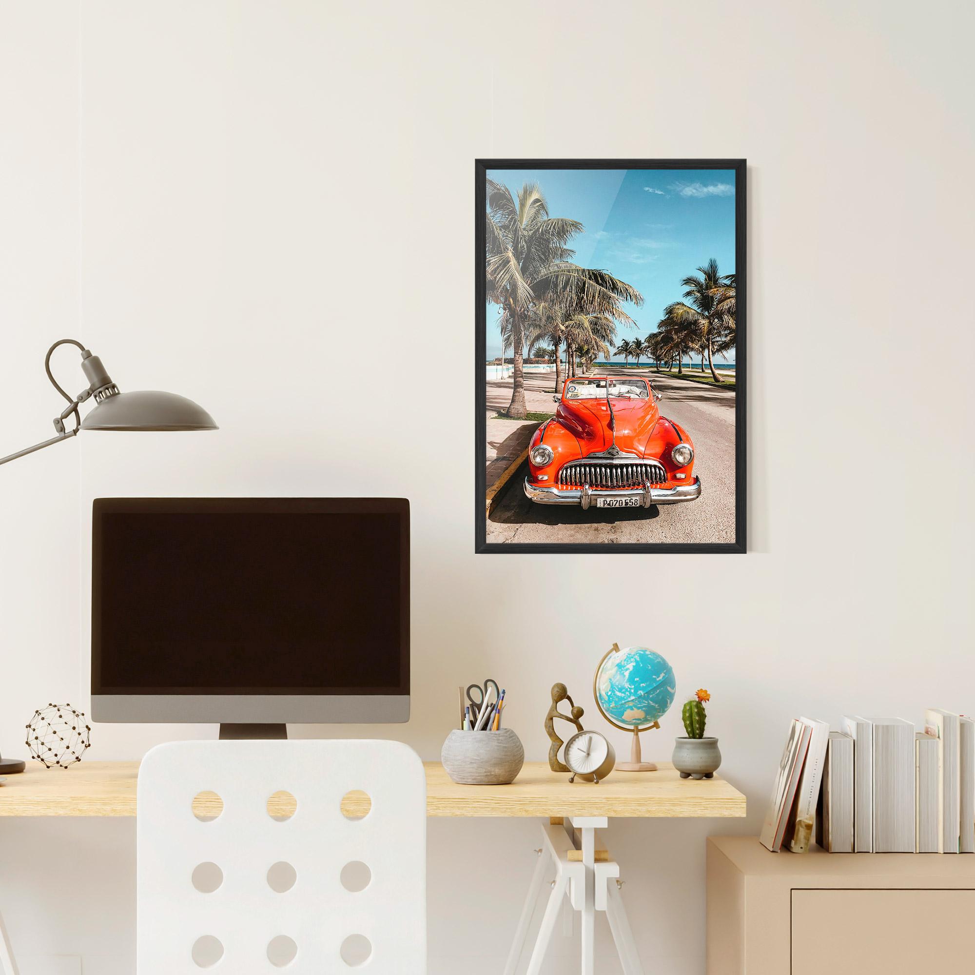 Gerahmte Poster Red Summer Car mockup 6