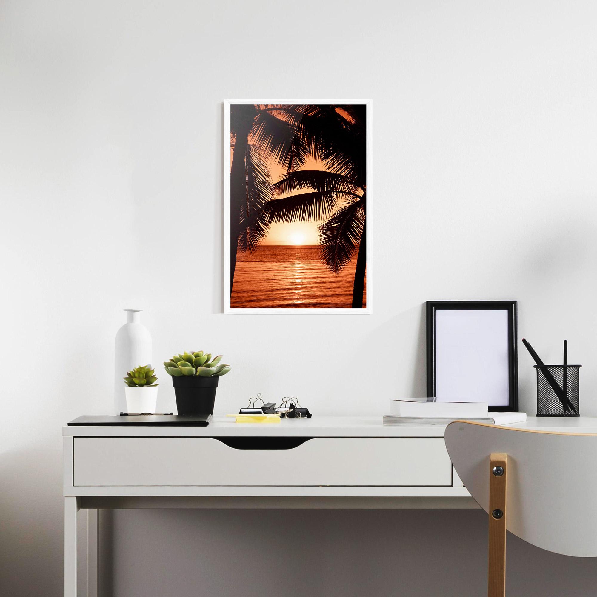 Gerahmte Poster Orange Sea mockup 7