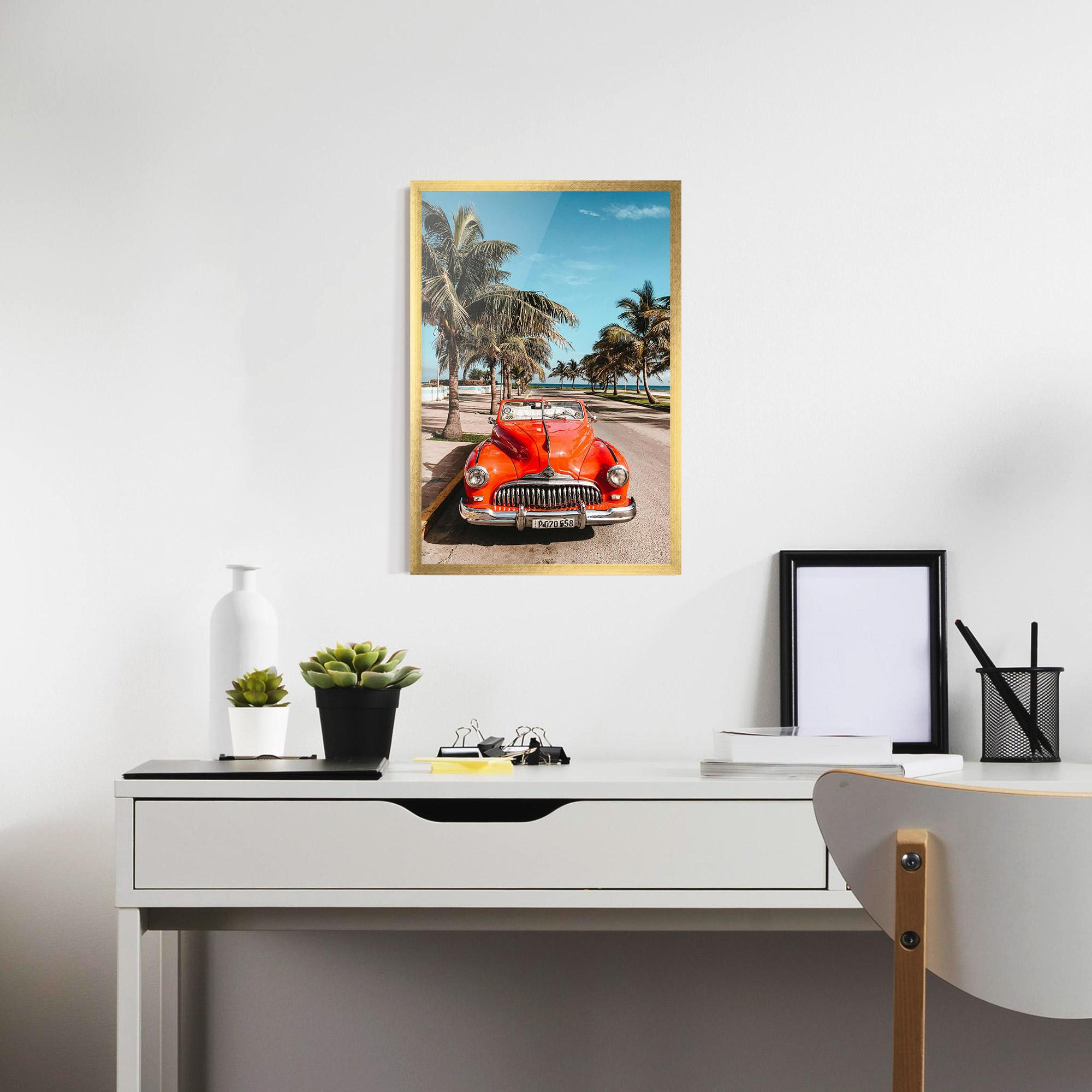 Gerahmte Poster Red Summer Car mockup 7