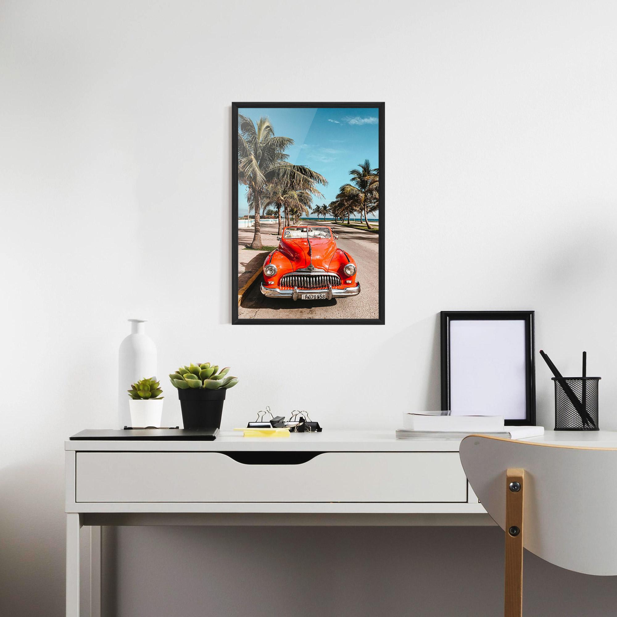 Gerahmte Poster Red Summer Car mockup 7