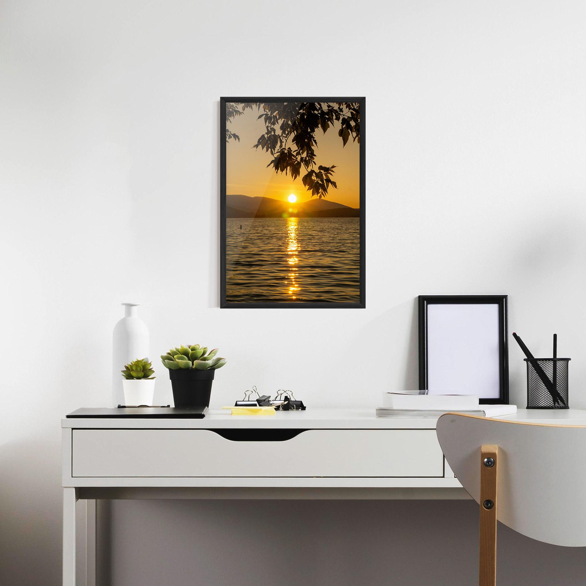 Gerahmte Poster Yellow Sunrise mockup 7