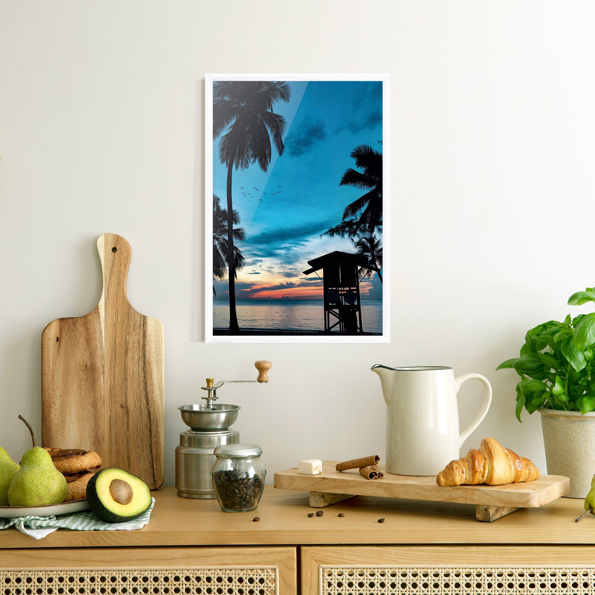 Gerahmte Poster Palm Shilouette mockup 8