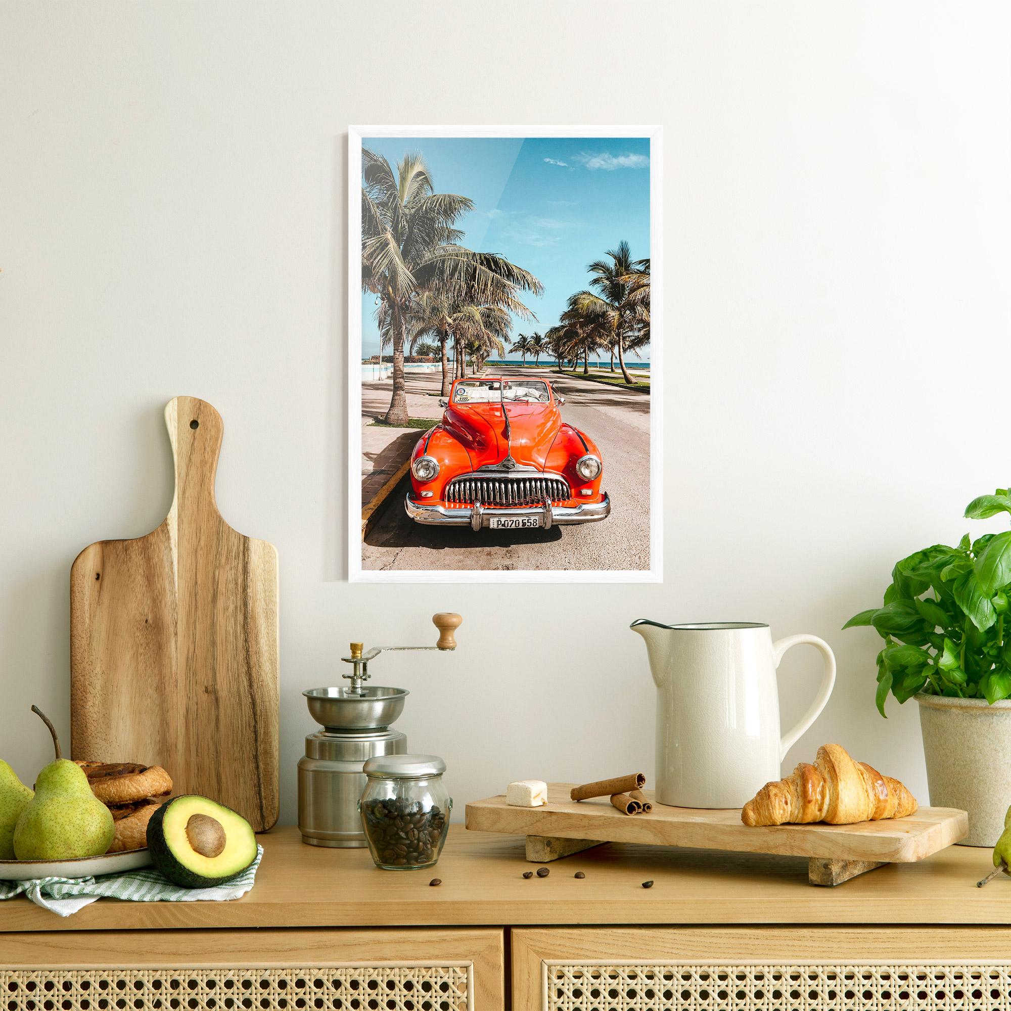 Gerahmte Poster Red Summer Car mockup 8