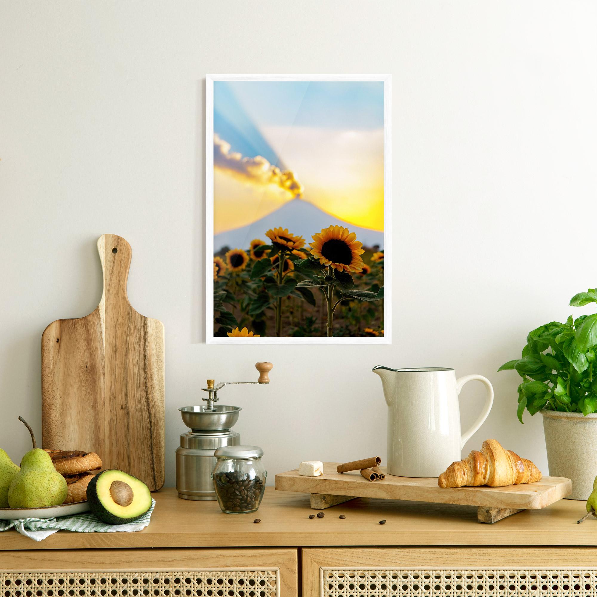 Gerahmte Poster Sunflower Sunset mockup 8