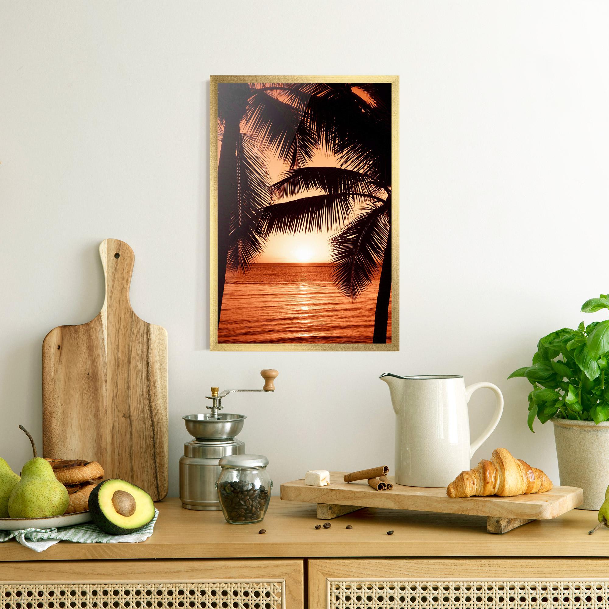 Gerahmte Poster Orange Sea mockup 8