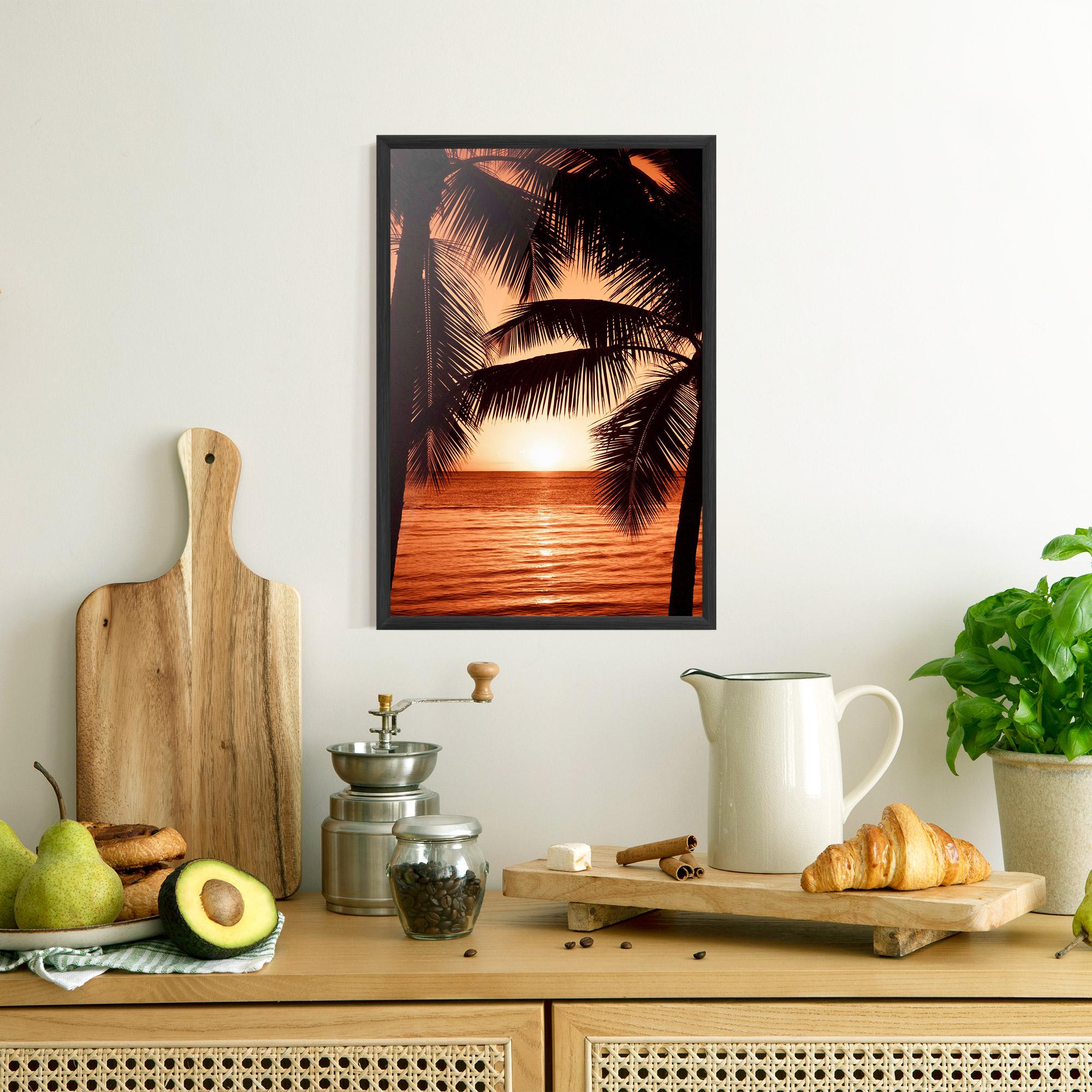Gerahmte Poster Orange Sea mockup 8