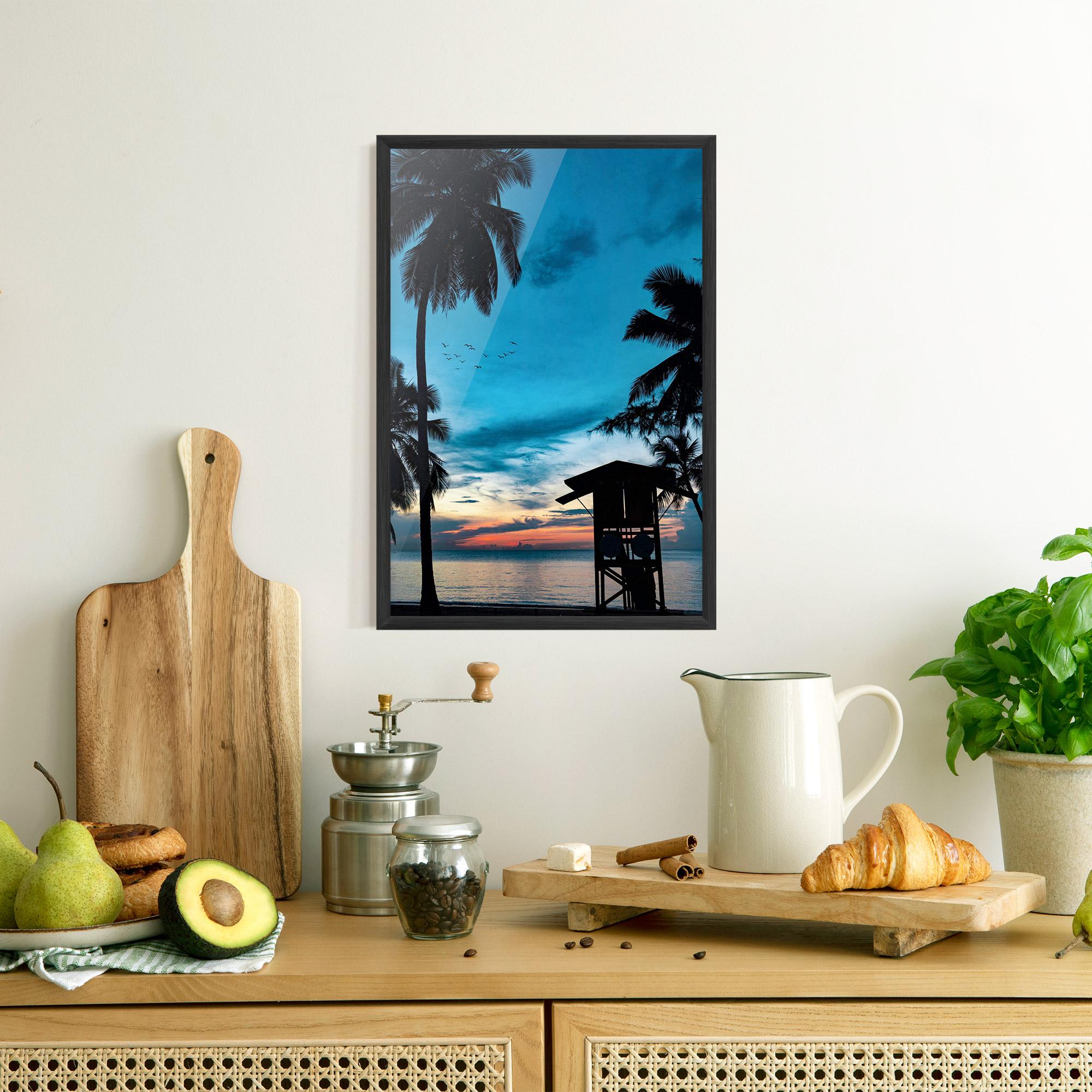Gerahmte Poster Palm Shilouette mockup 8