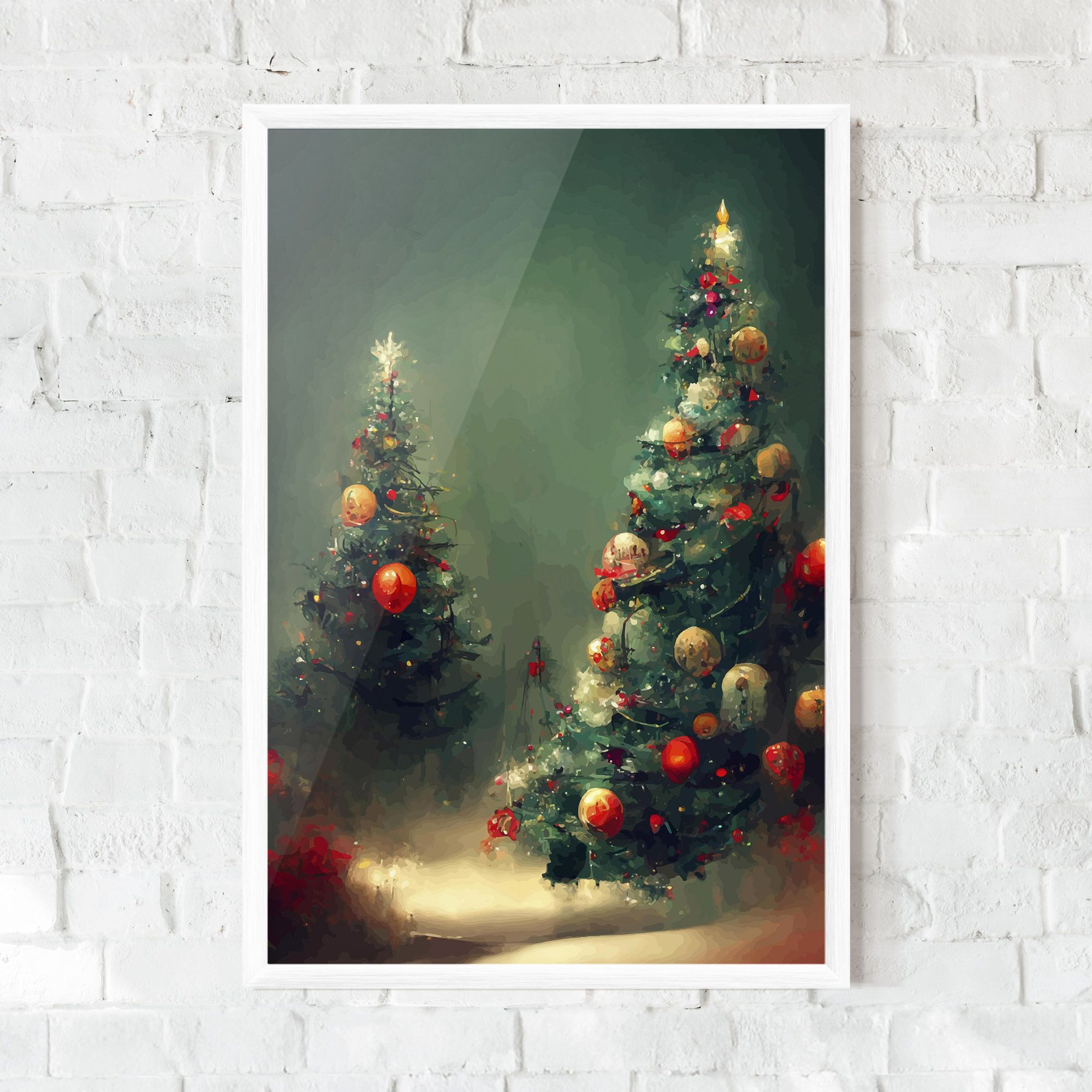 Snow Trees With Lights mockup 0