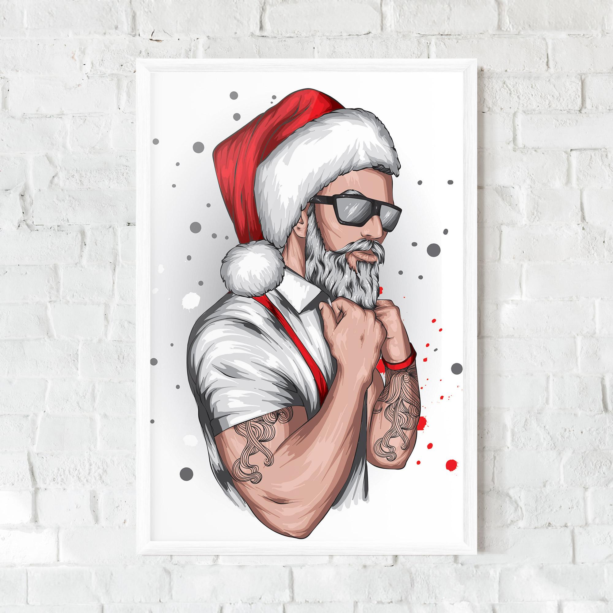 Gerahmte Poster Tattoo Santa mockup 0