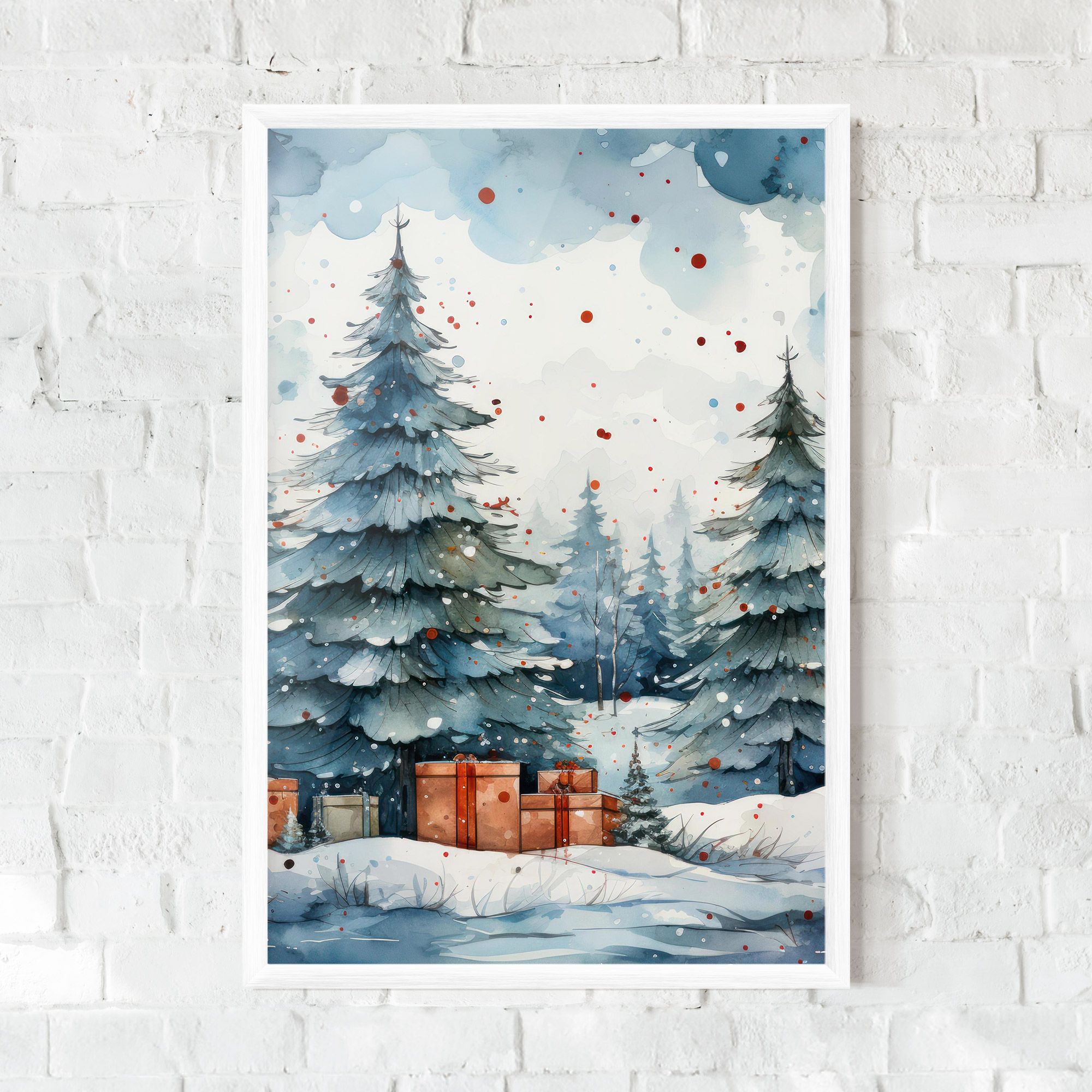 Watercolor Christmas mockup 0