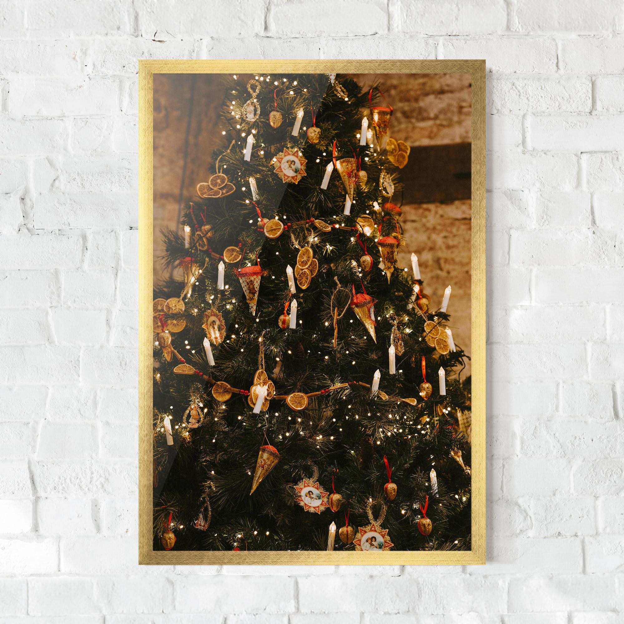 Gerahmte Poster Orange Christmas Decor mockup 0